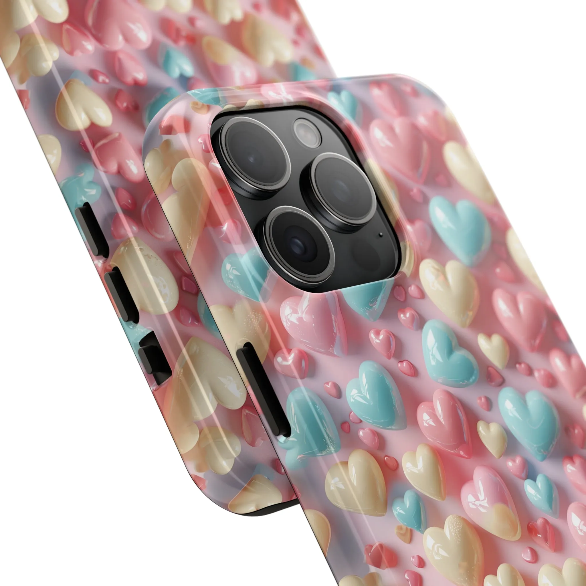 Valentine's Candy Hearts Pattern Design Tough Phone Case compatible with a large variety of iPhone models, Gift, Phone Case