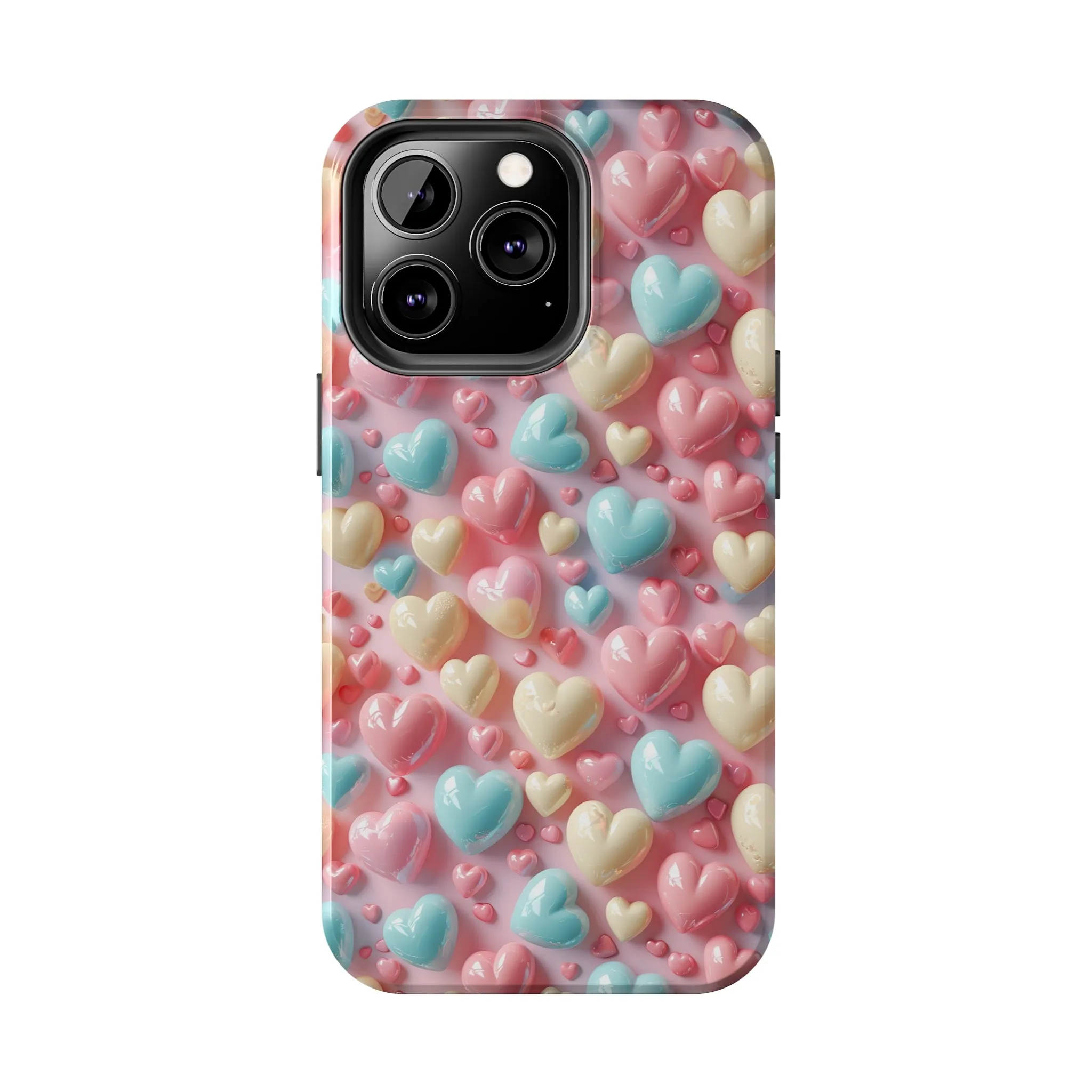 Valentine's Candy Hearts Pattern Design Tough Phone Case compatible with a large variety of iPhone models, Gift, Phone Case