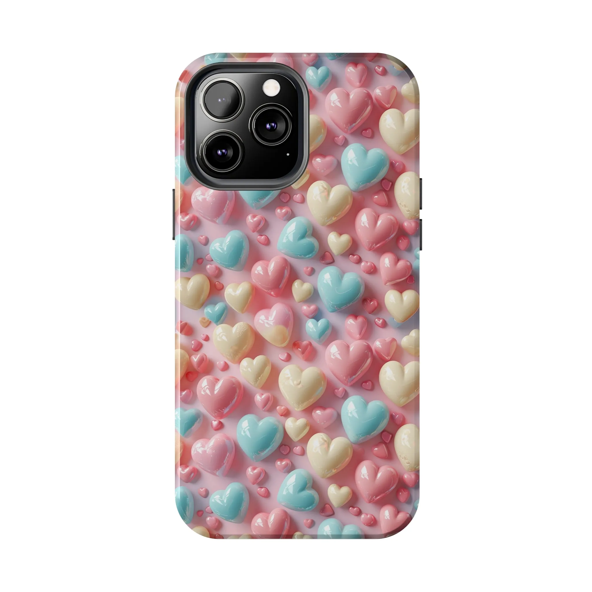 Valentine's Candy Hearts Pattern Design Tough Phone Case compatible with a large variety of iPhone models, Gift, Phone Case