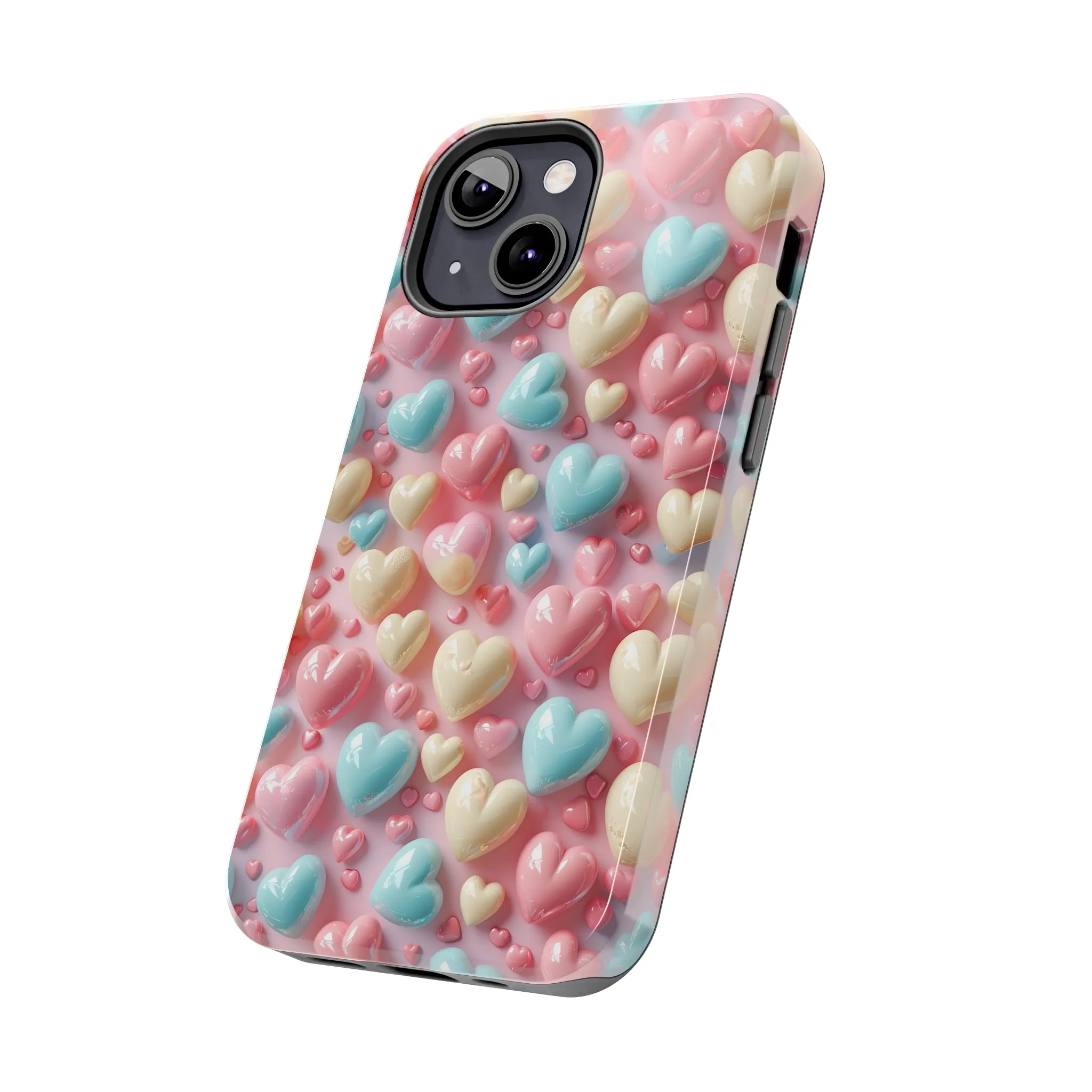 Valentine's Candy Hearts Pattern Design Tough Phone Case compatible with a large variety of iPhone models, Gift, Phone Case