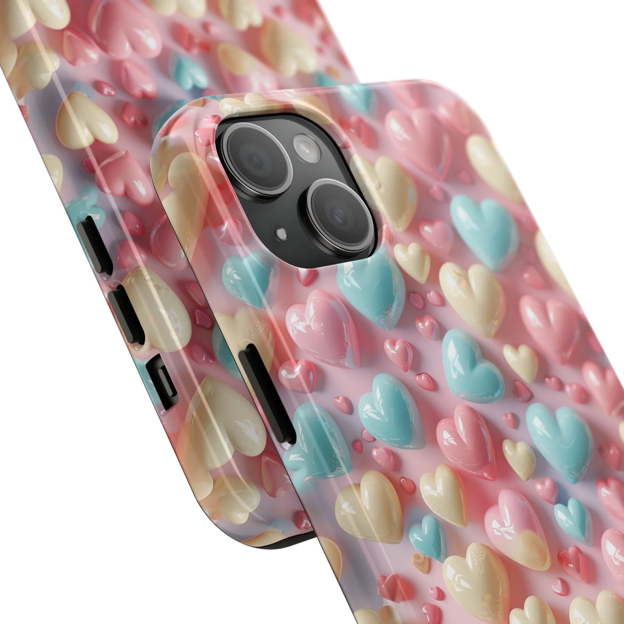 Valentine's Candy Hearts Pattern Design Tough Phone Case compatible with a large variety of iPhone models, Gift, Phone Case