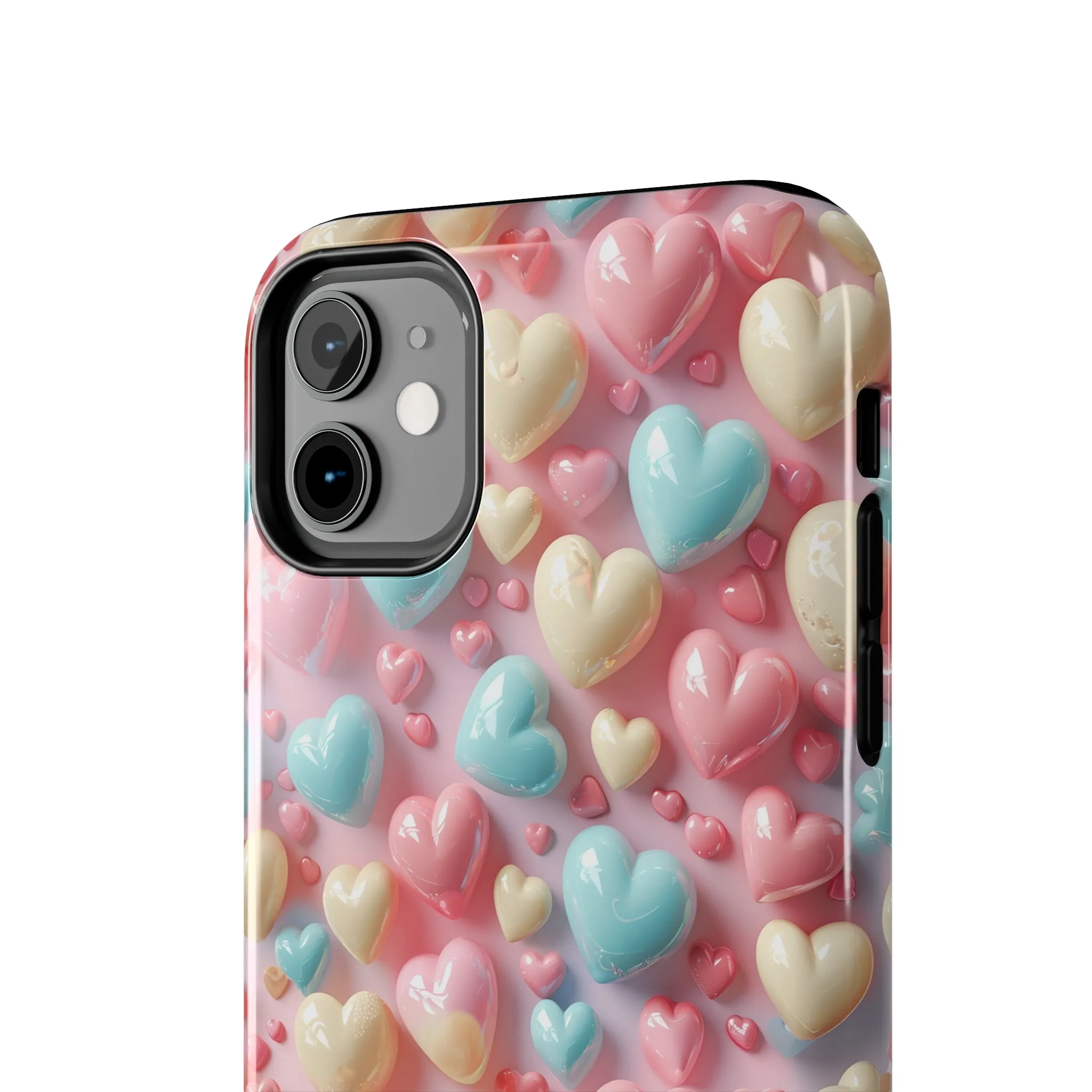 Valentine's Candy Hearts Pattern Design Tough Phone Case compatible with a large variety of iPhone models, Gift, Phone Case