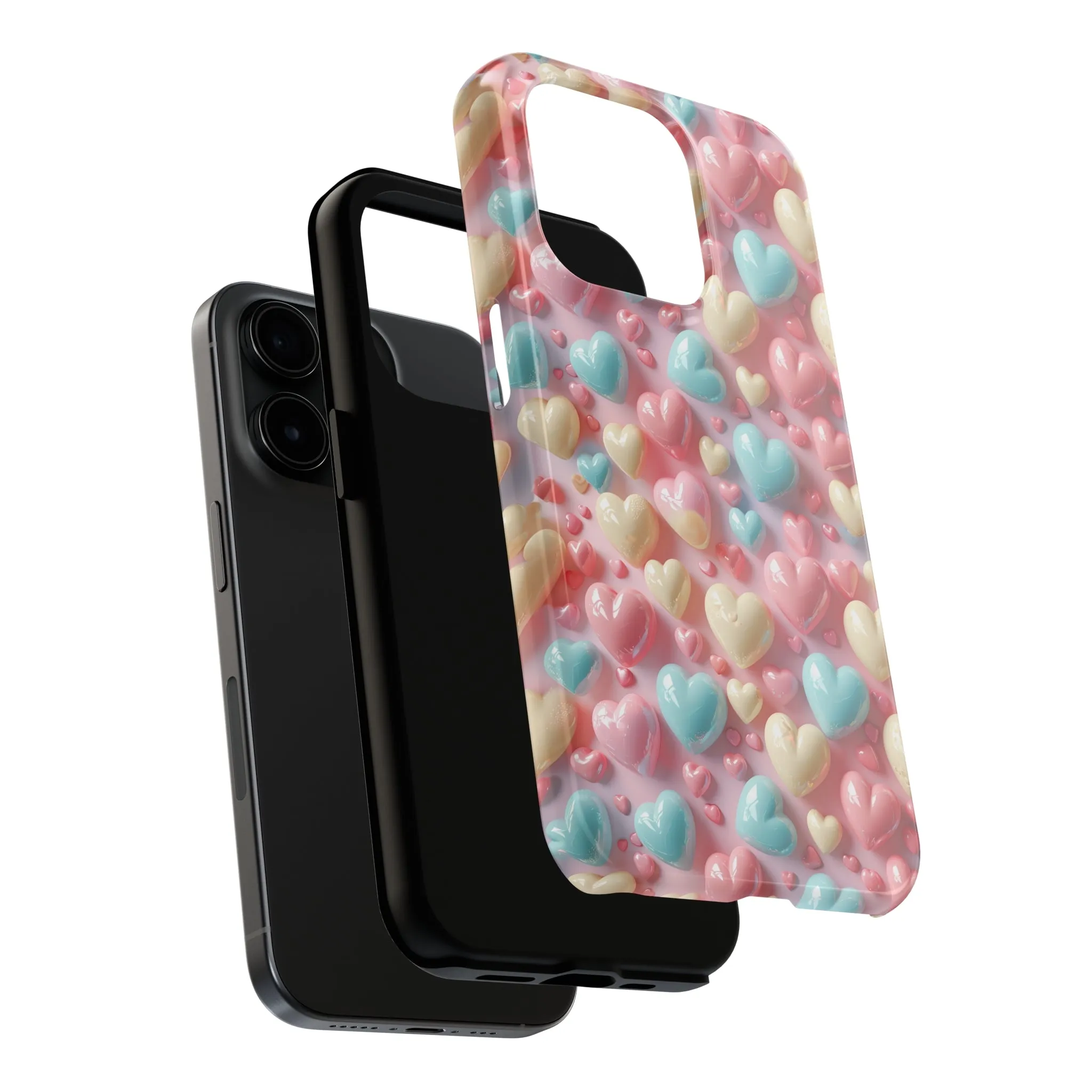 Valentine's Candy Hearts Pattern Design Tough Phone Case compatible with a large variety of iPhone models, Gift, Phone Case