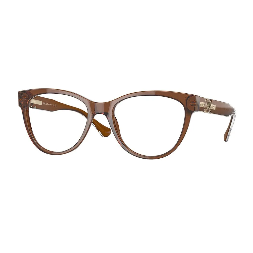 Versace Women's Transparent Brown Eyeglasses VE_3304_5028_53mm