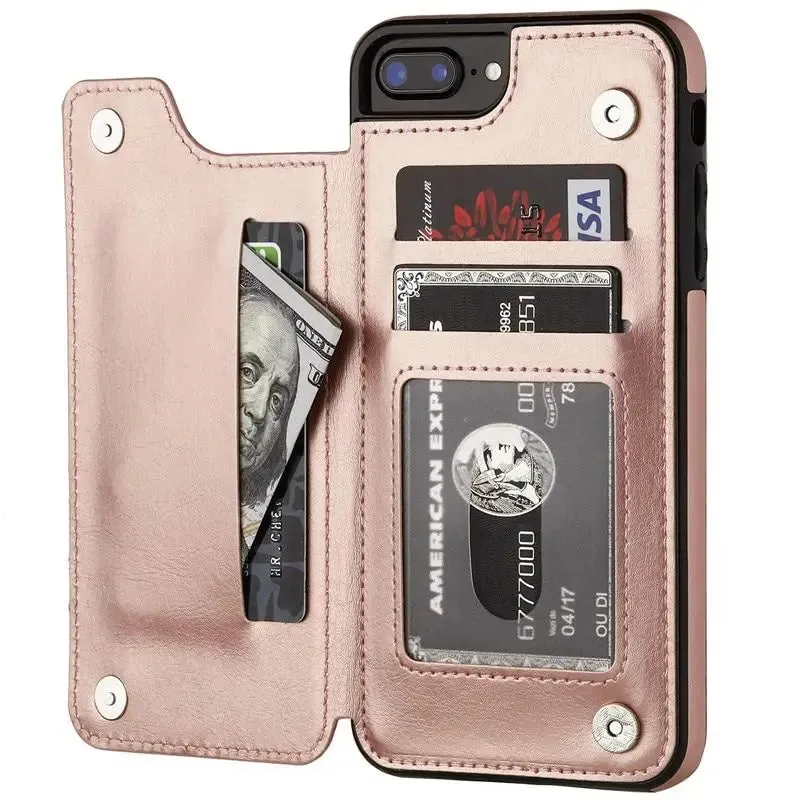 Vistor Leather Flip Wallet Case For iPhone 11, 12 & 13 Series