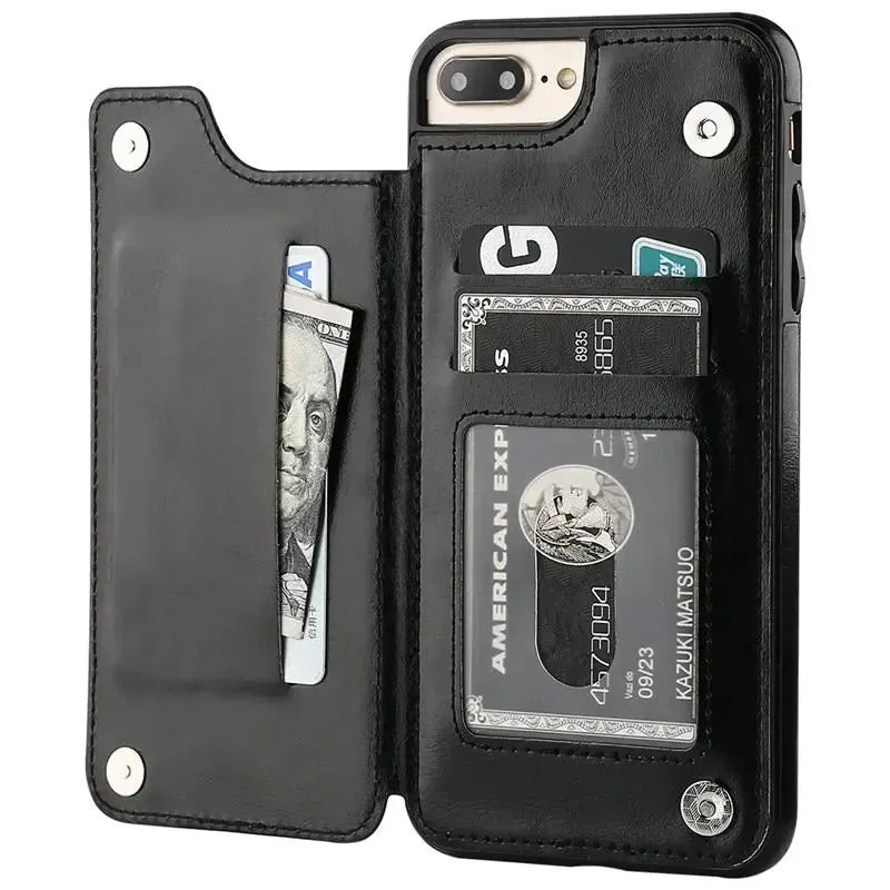 Vistor Leather Flip Wallet Case For iPhone 11, 12 & 13 Series