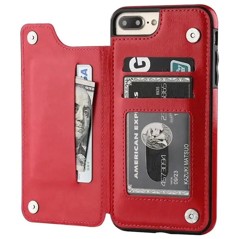 Vistor Leather Flip Wallet Case For iPhone 11, 12 & 13 Series