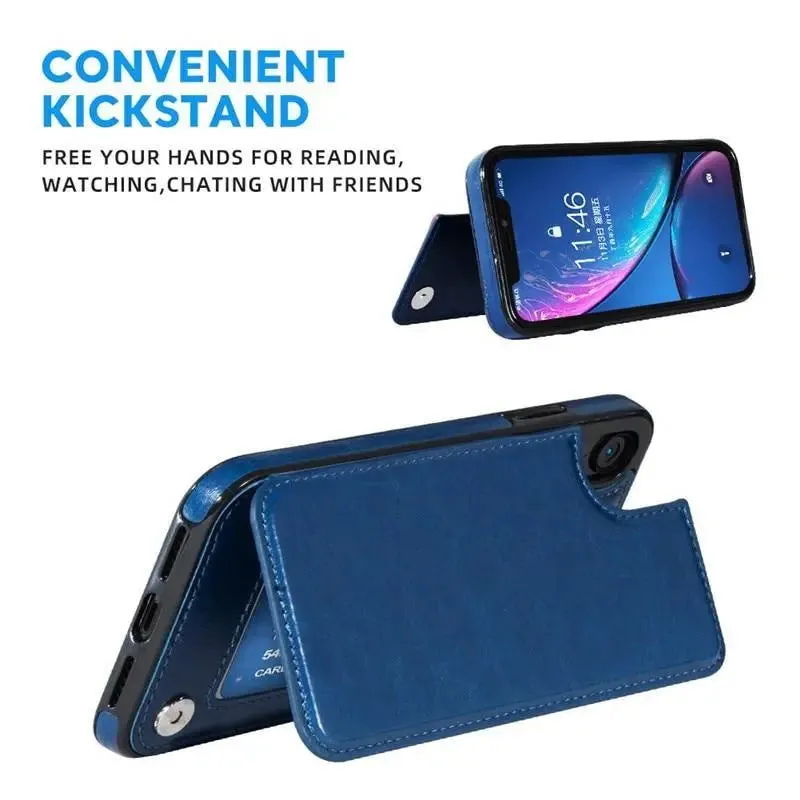 Vistor Leather Flip Wallet Case For iPhone 11, 12 & 13 Series