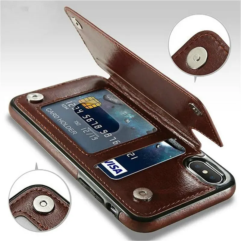 Vistor Leather Flip Wallet Case For iPhone 11, 12 & 13 Series