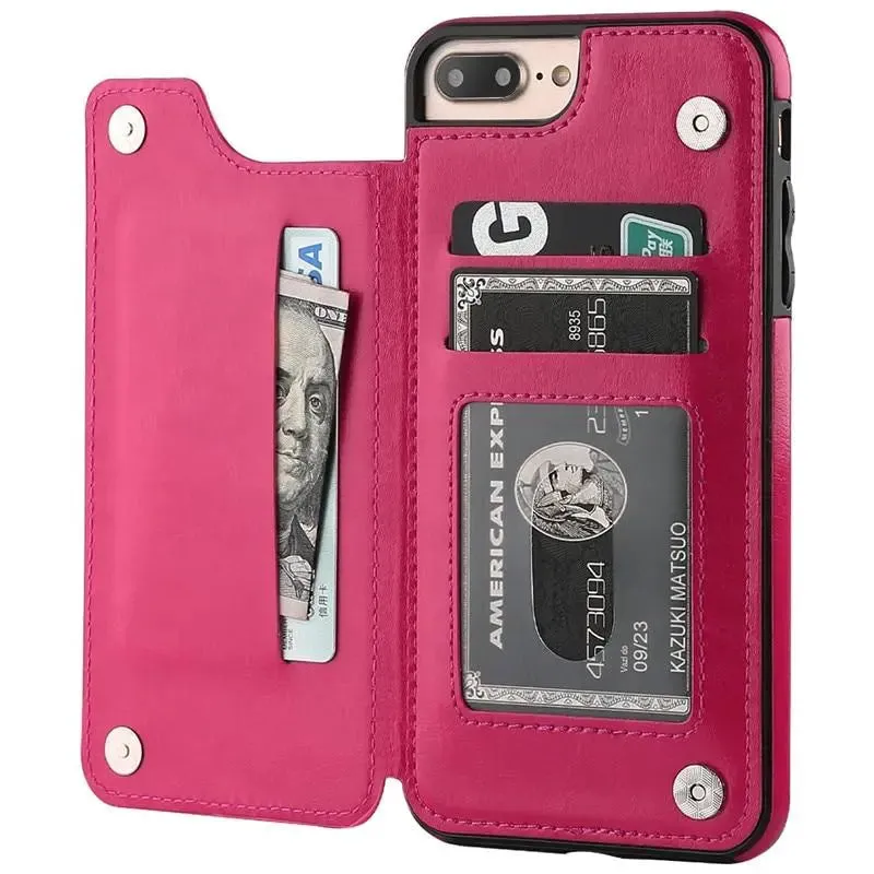 Vistor Leather Flip Wallet Case For iPhone 11, 12 & 13 Series