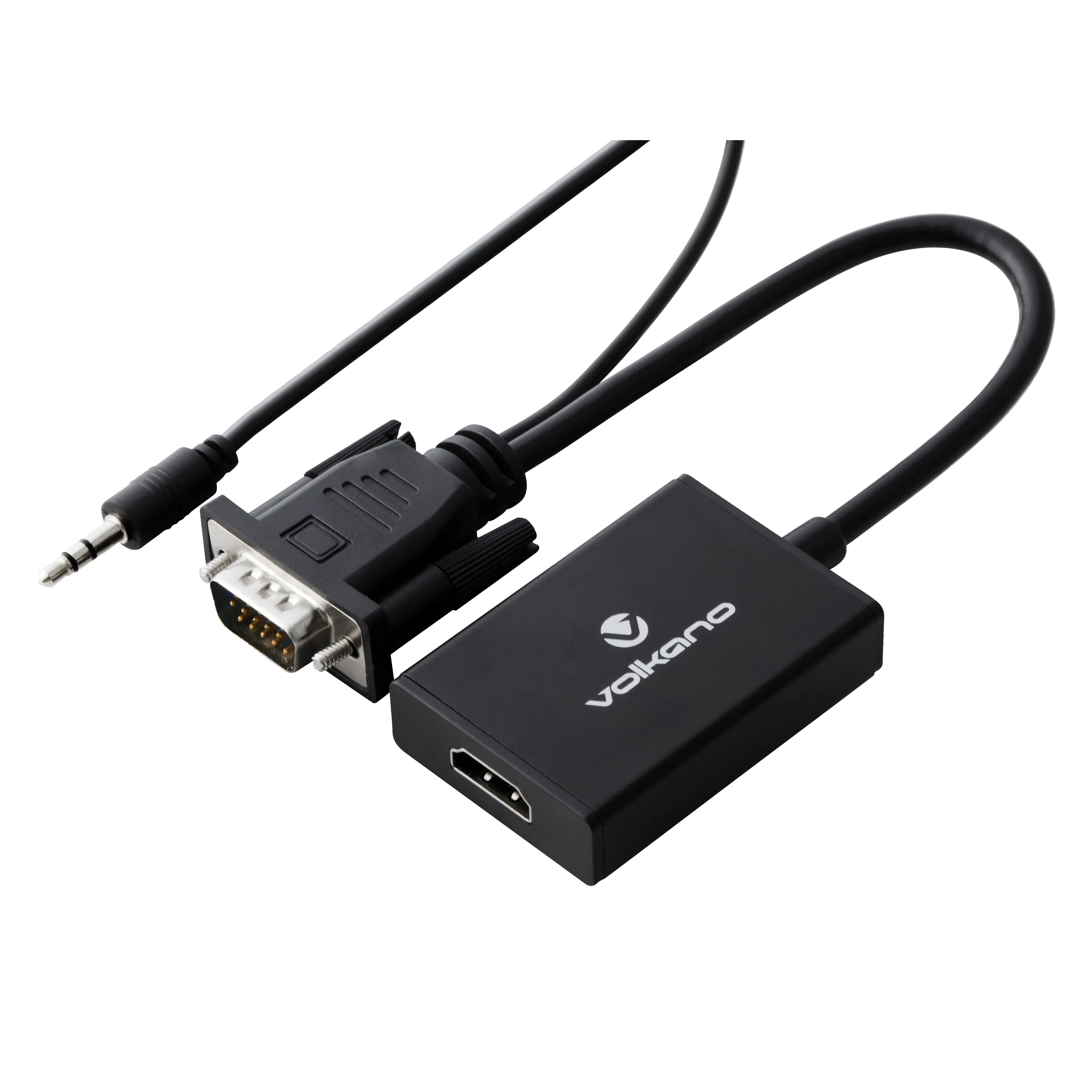 Volkano Append series VGA male to HDMI female converter, 10cm cable, with Sound