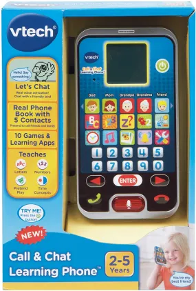 VTech Call and Chat Learning Phone - Kids Smart Phone Features 10 Realistic Phone Apps-Random Color Pick