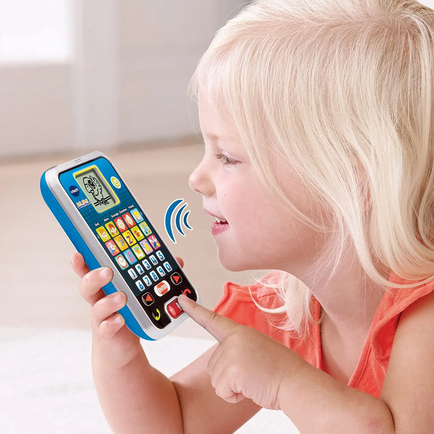 VTech Call and Chat Learning Phone - Kids Smart Phone Features 10 Realistic Phone Apps-Random Color Pick