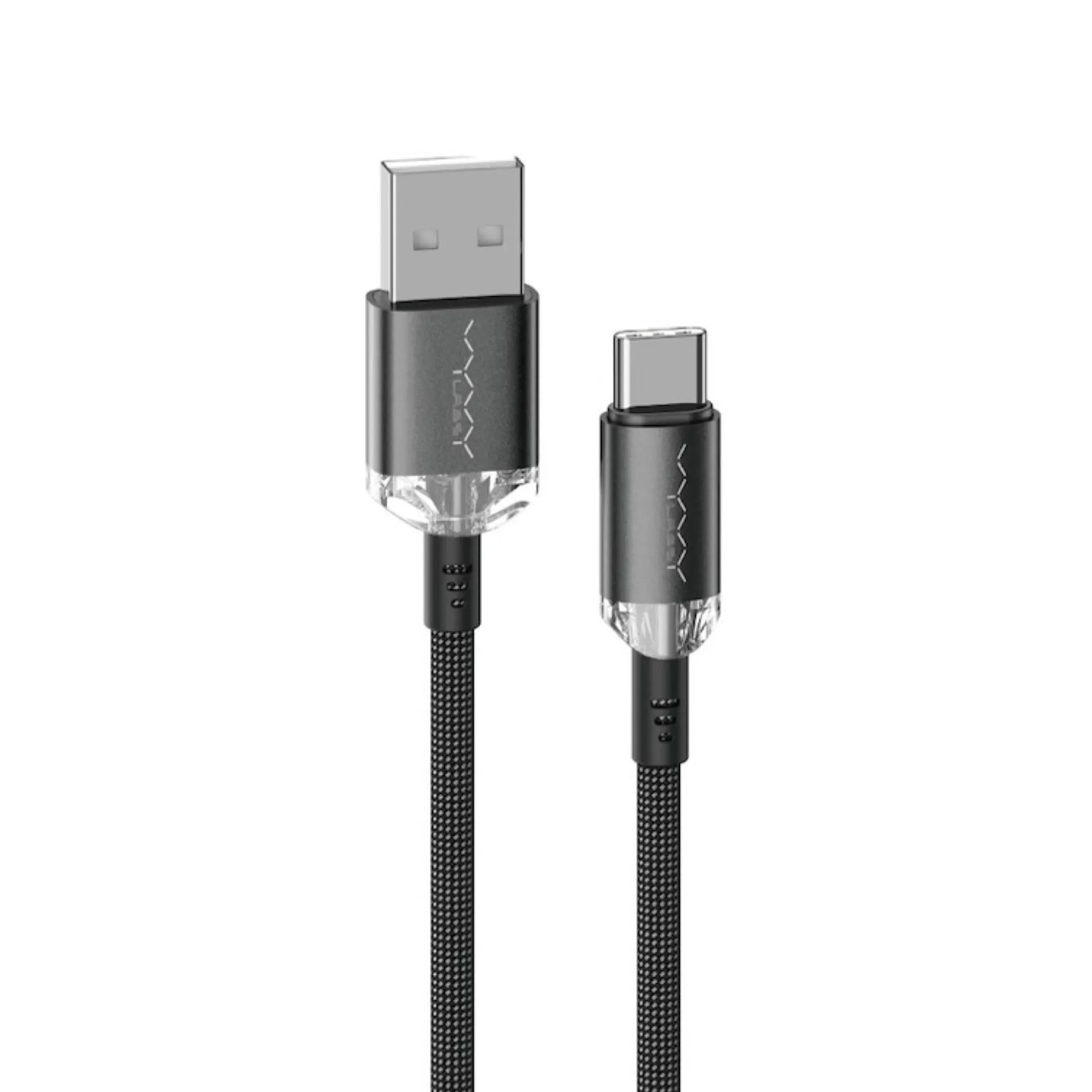 Vyvylabs Crystal Series Fast Charging Data Cable USB to Type-C 3A 1M - White