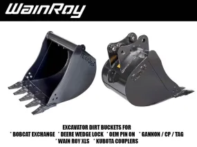 WAIN ROY dirt buckets for excavators 160,000 - 200,000 lbs.