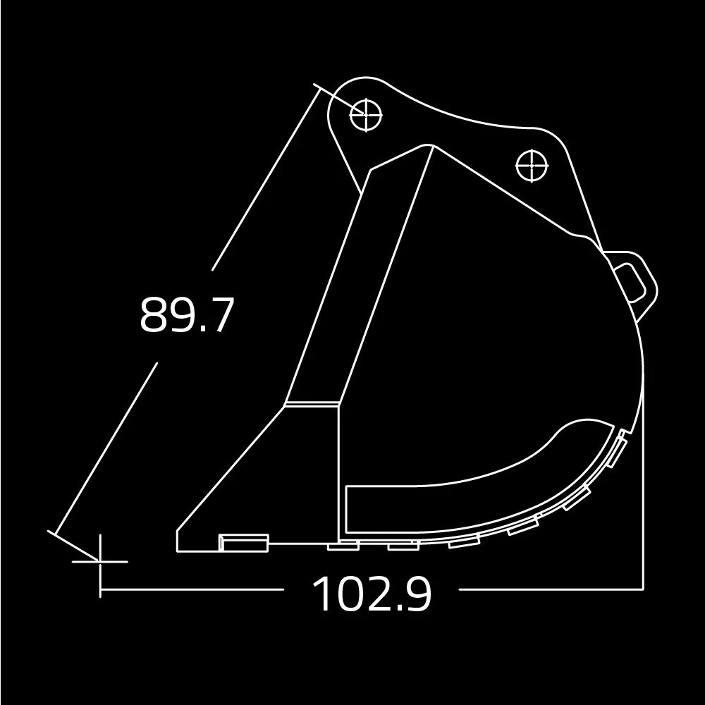 WAIN ROY dirt buckets for excavators 160,000 - 200,000 lbs.