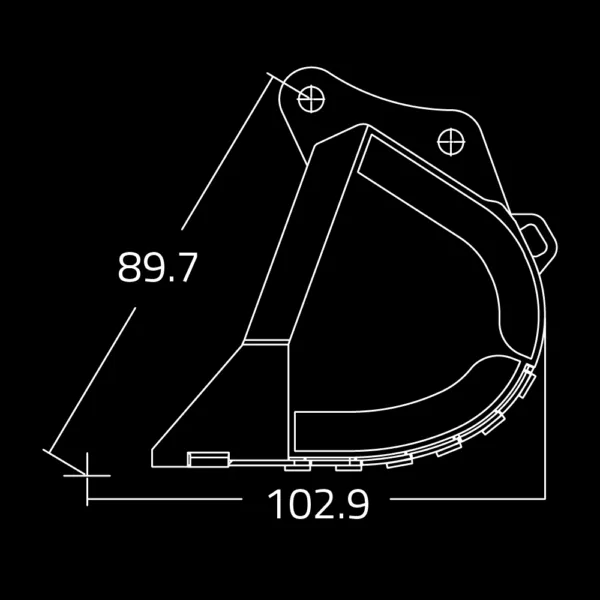 WAIN ROY Severe-duty rock buckets for excavators 160,000-200,000 lbs.