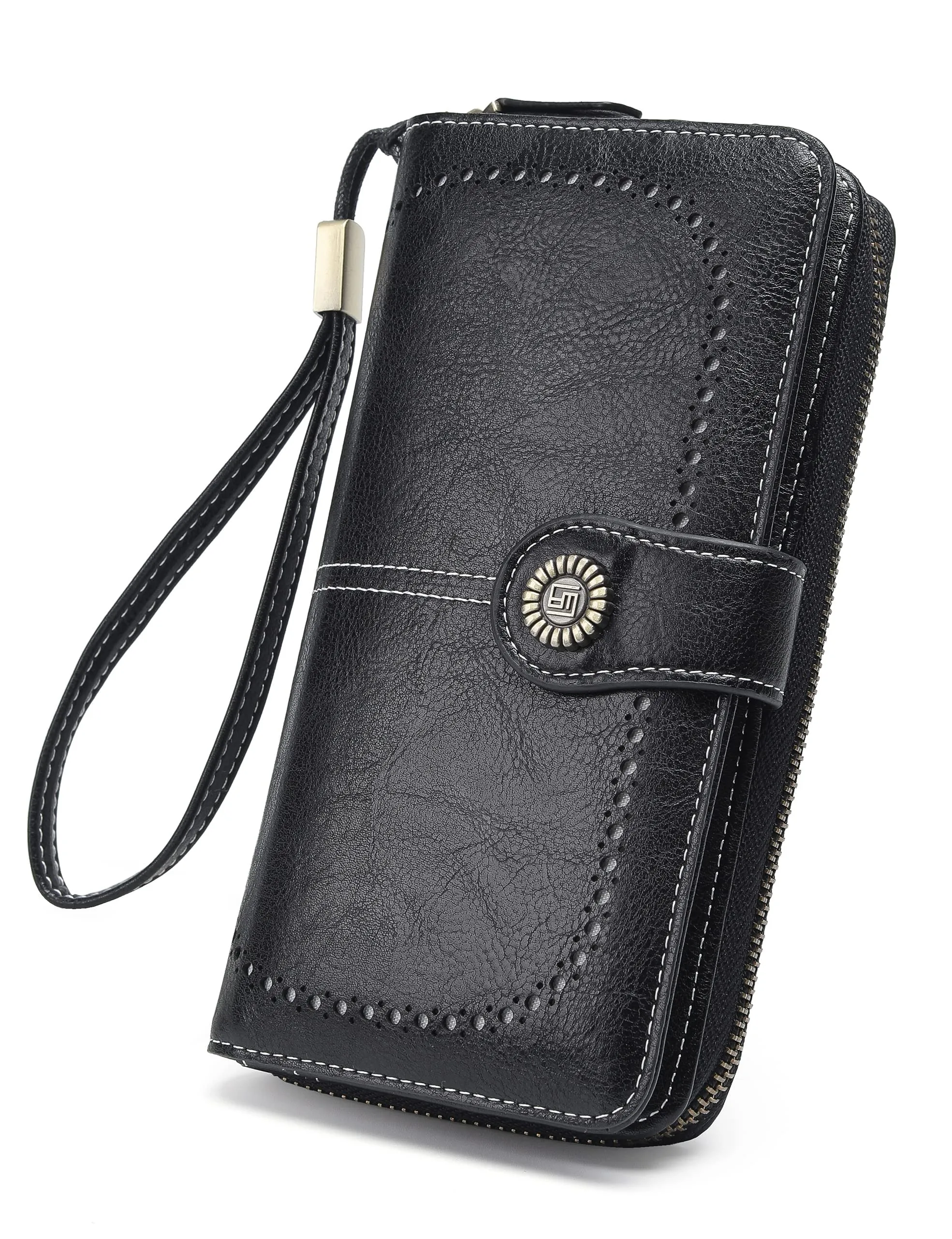 Wallets for Women Large Capacity Genuine Leather Credit Card Holder with RFID Blocking