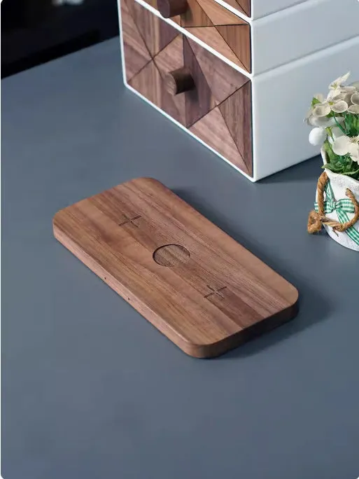 Walnut Wood 3-In-1 MagSafe Charger