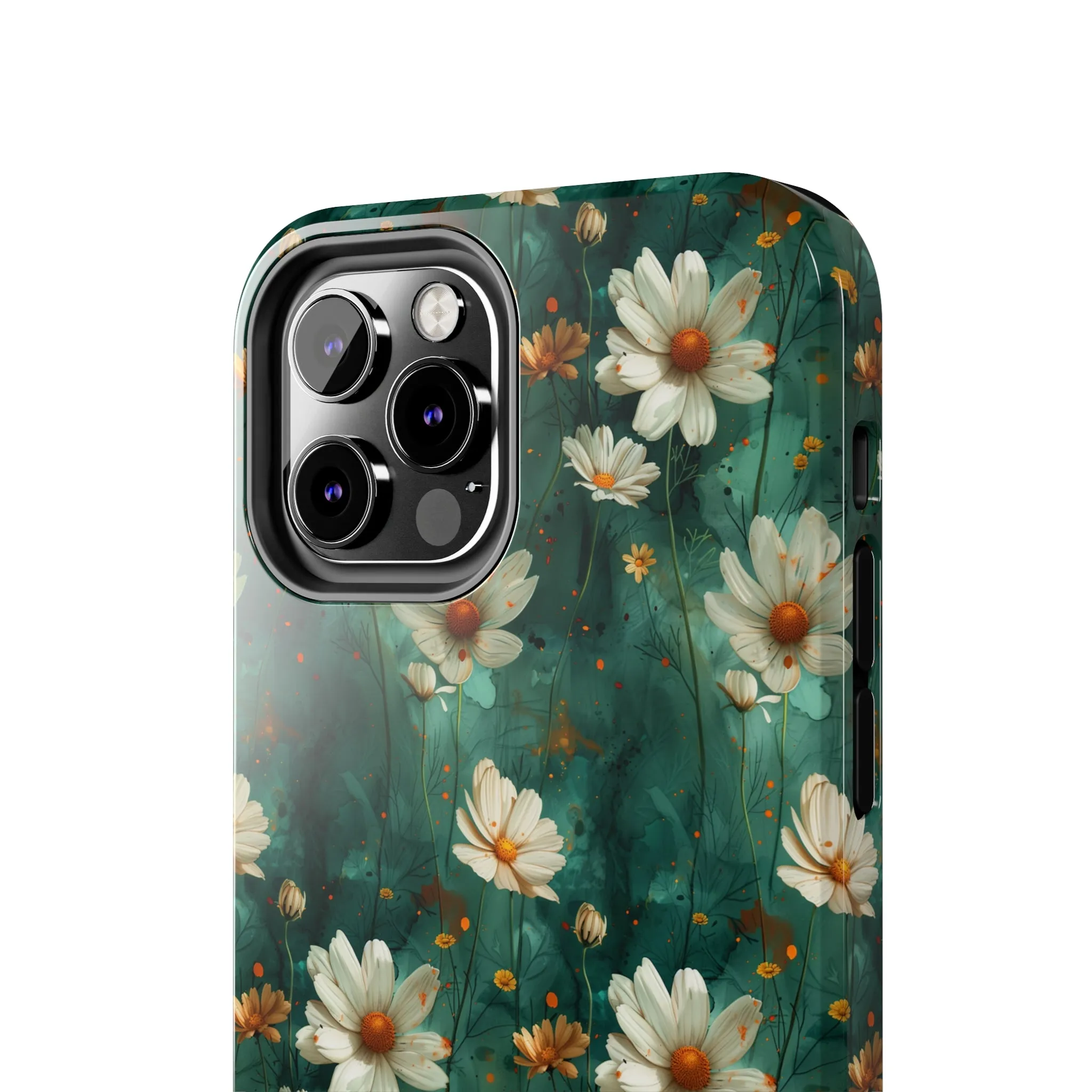 Watercolor Daisy Floral iPhone Case, Elegant White Blossom Design, Protective Phone Cover, Stylish Watercolor Flower Pattern compatible with a large variety of iPhone models, Phone Case, Gift