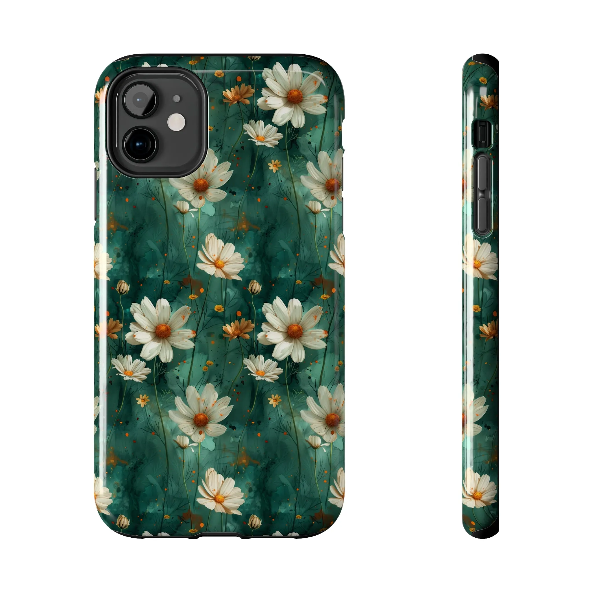 Watercolor Daisy Floral iPhone Case, Elegant White Blossom Design, Protective Phone Cover, Stylish Watercolor Flower Pattern compatible with a large variety of iPhone models, Phone Case, Gift