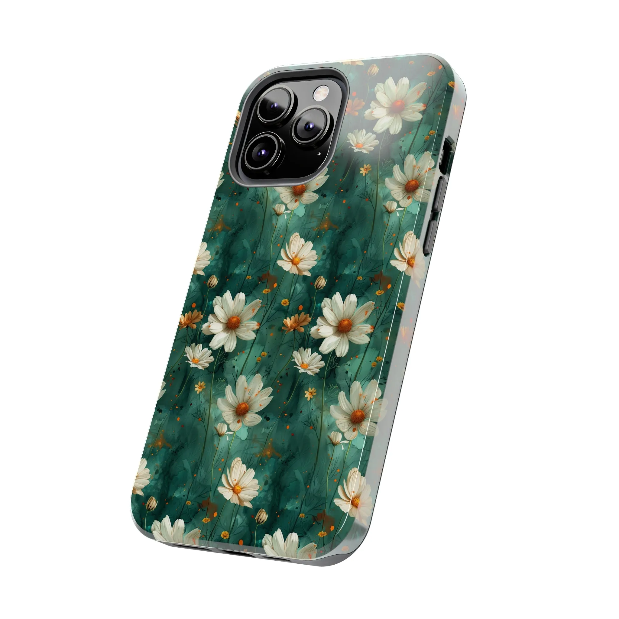 Watercolor Daisy Floral iPhone Case, Elegant White Blossom Design, Protective Phone Cover, Stylish Watercolor Flower Pattern compatible with a large variety of iPhone models, Phone Case, Gift