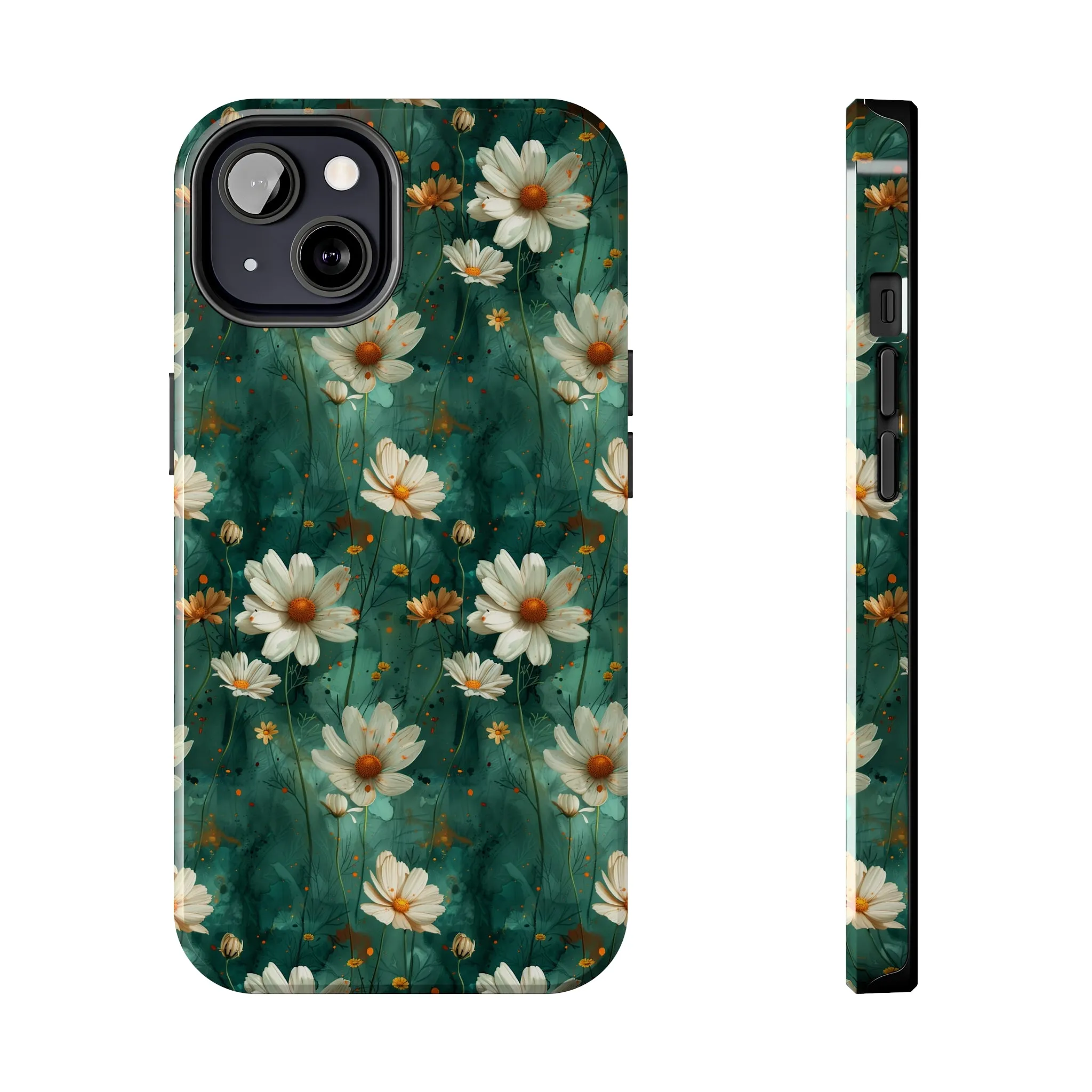 Watercolor Daisy Floral iPhone Case, Elegant White Blossom Design, Protective Phone Cover, Stylish Watercolor Flower Pattern compatible with a large variety of iPhone models, Phone Case, Gift