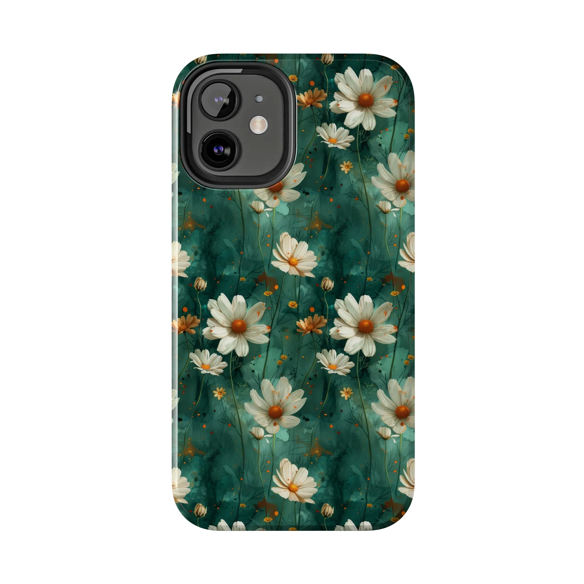 Watercolor Daisy Floral iPhone Case, Elegant White Blossom Design, Protective Phone Cover, Stylish Watercolor Flower Pattern compatible with a large variety of iPhone models, Phone Case, Gift