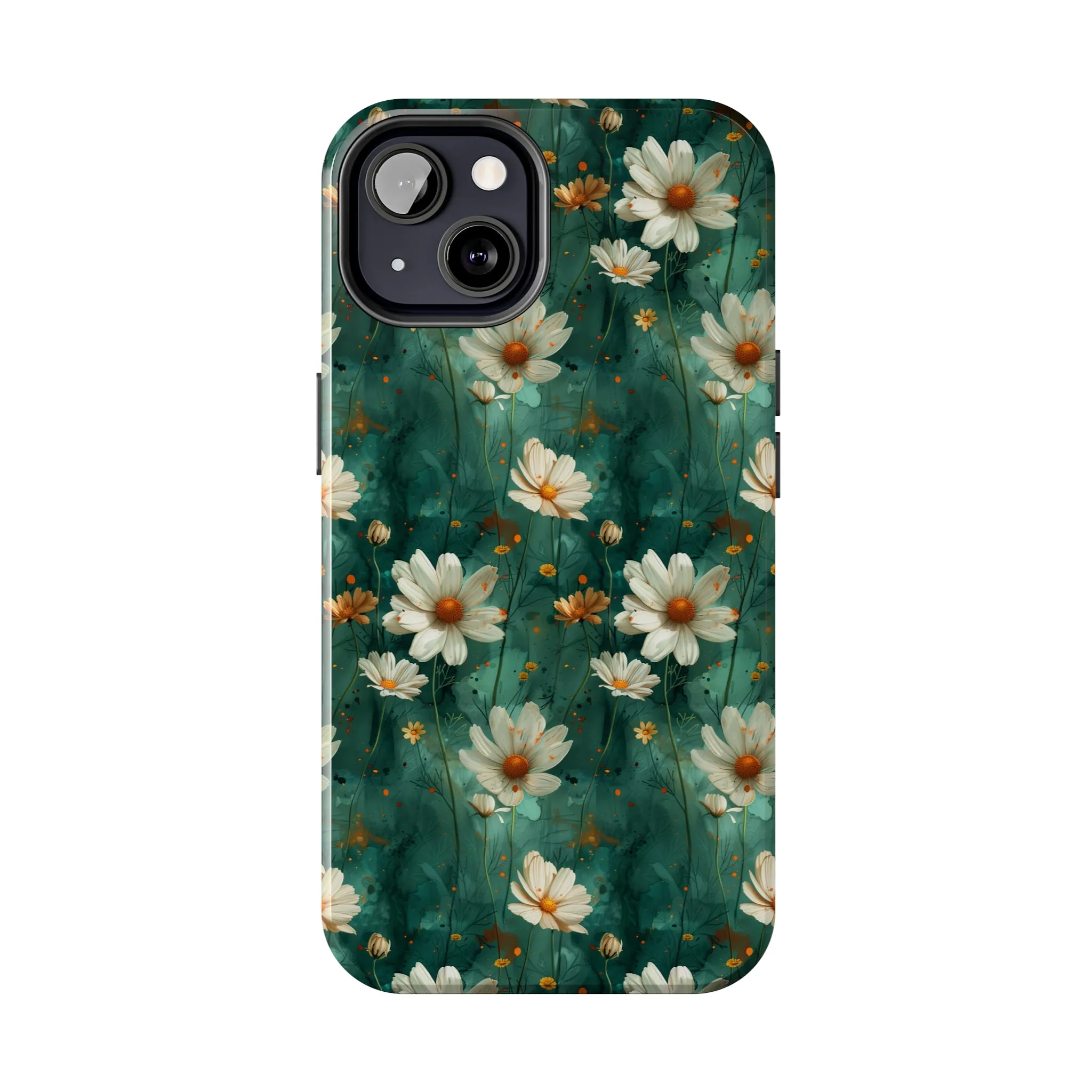 Watercolor Daisy Floral iPhone Case, Elegant White Blossom Design, Protective Phone Cover, Stylish Watercolor Flower Pattern compatible with a large variety of iPhone models, Phone Case, Gift