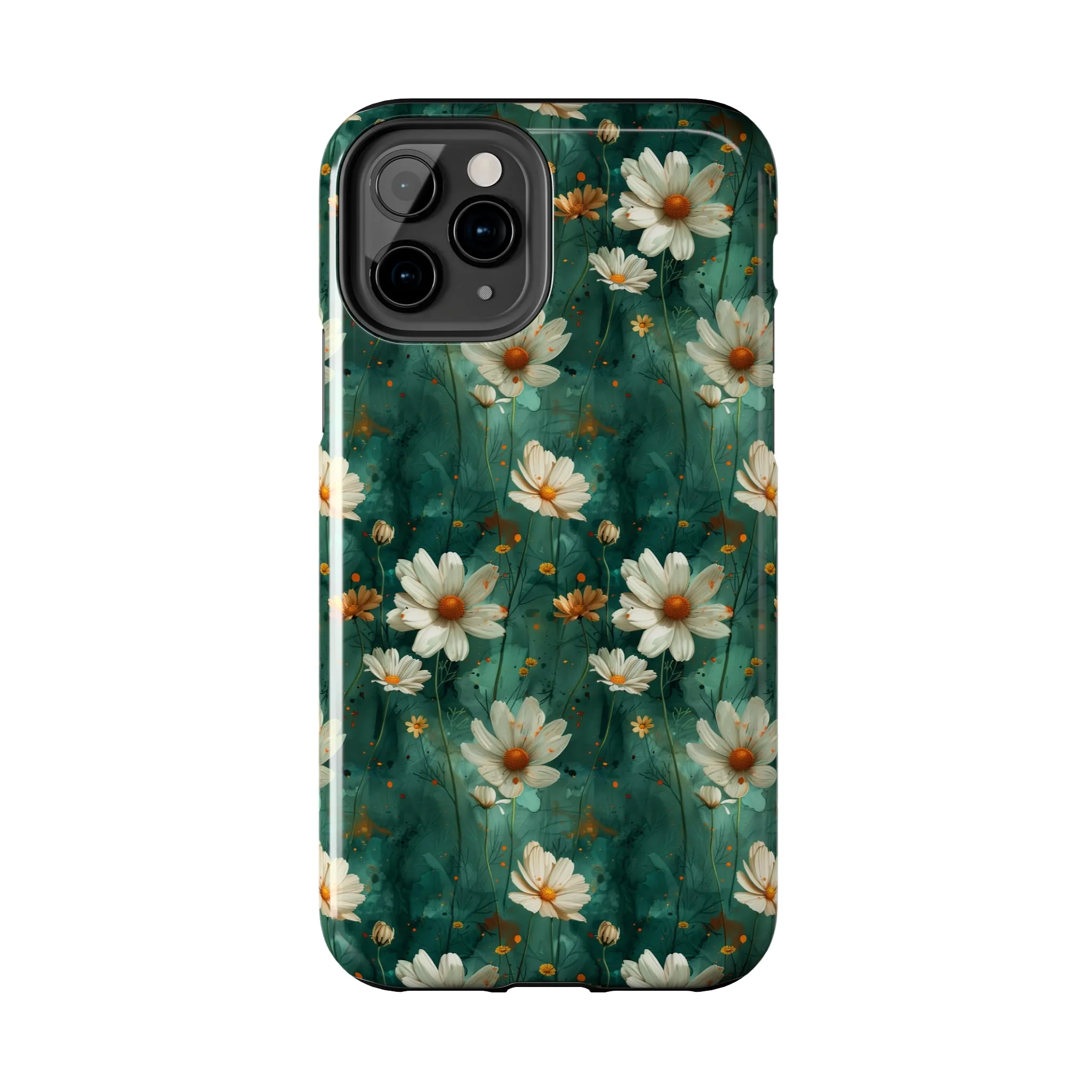 Watercolor Daisy Floral iPhone Case, Elegant White Blossom Design, Protective Phone Cover, Stylish Watercolor Flower Pattern compatible with a large variety of iPhone models, Phone Case, Gift