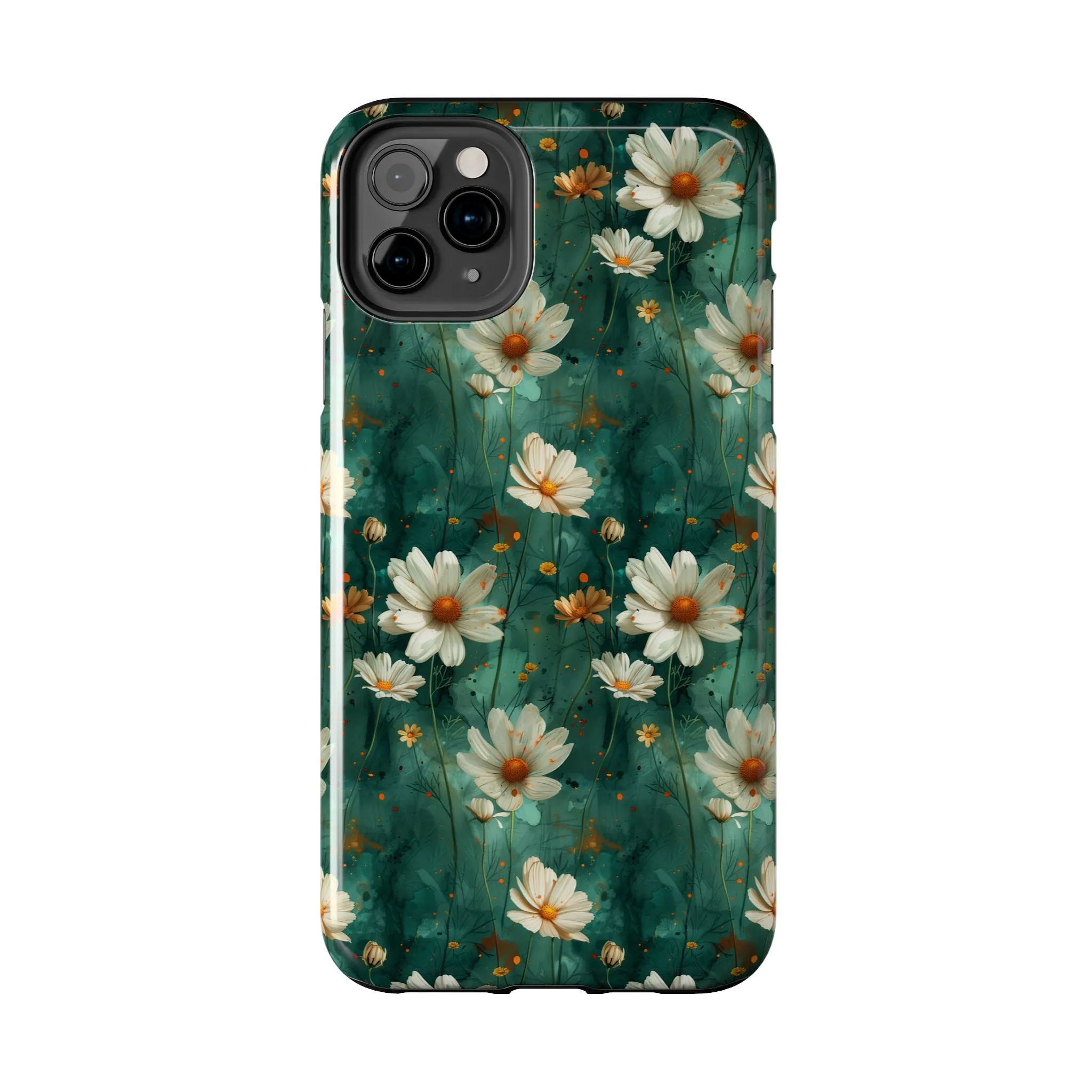 Watercolor Daisy Floral iPhone Case, Elegant White Blossom Design, Protective Phone Cover, Stylish Watercolor Flower Pattern compatible with a large variety of iPhone models, Phone Case, Gift