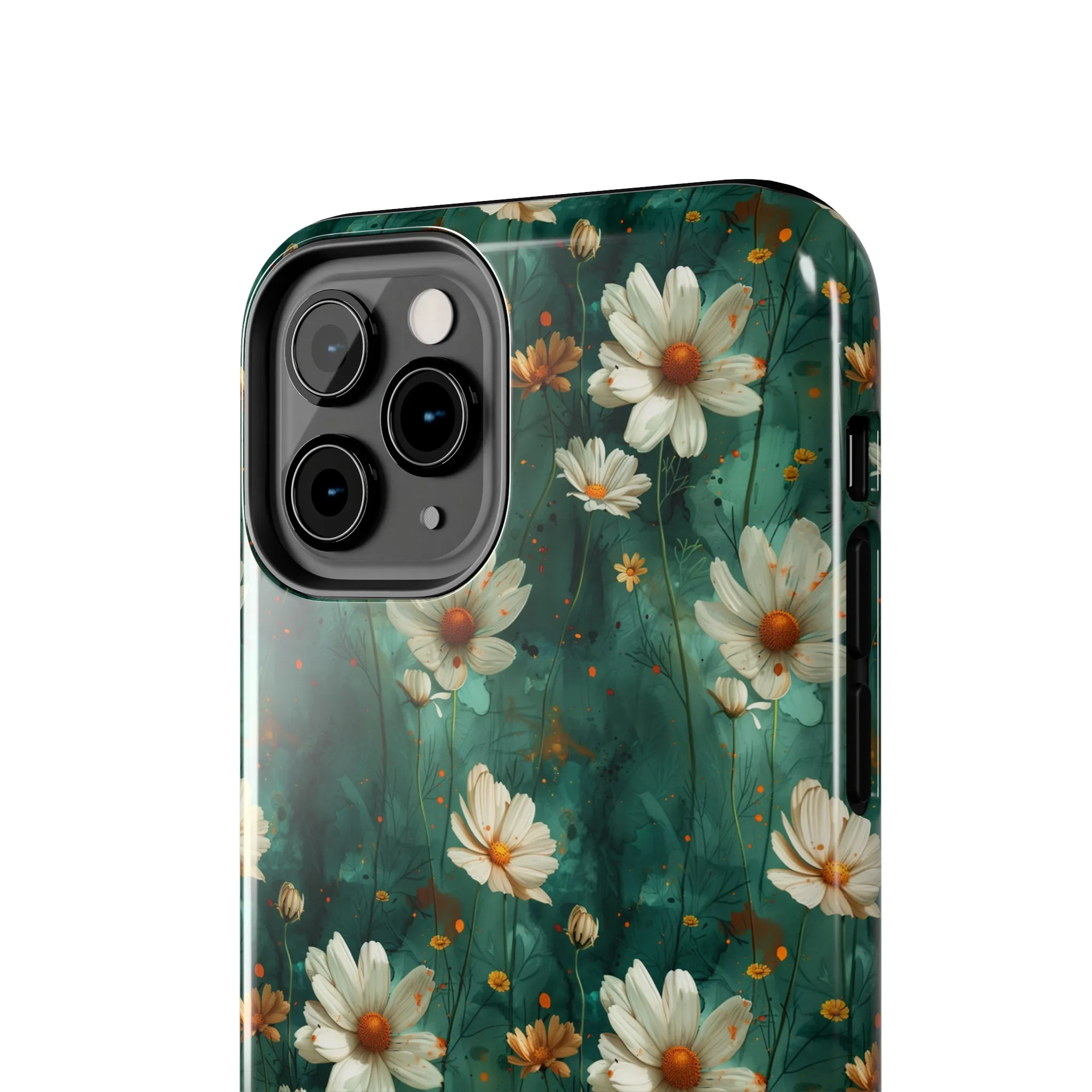 Watercolor Daisy Floral iPhone Case, Elegant White Blossom Design, Protective Phone Cover, Stylish Watercolor Flower Pattern compatible with a large variety of iPhone models, Phone Case, Gift