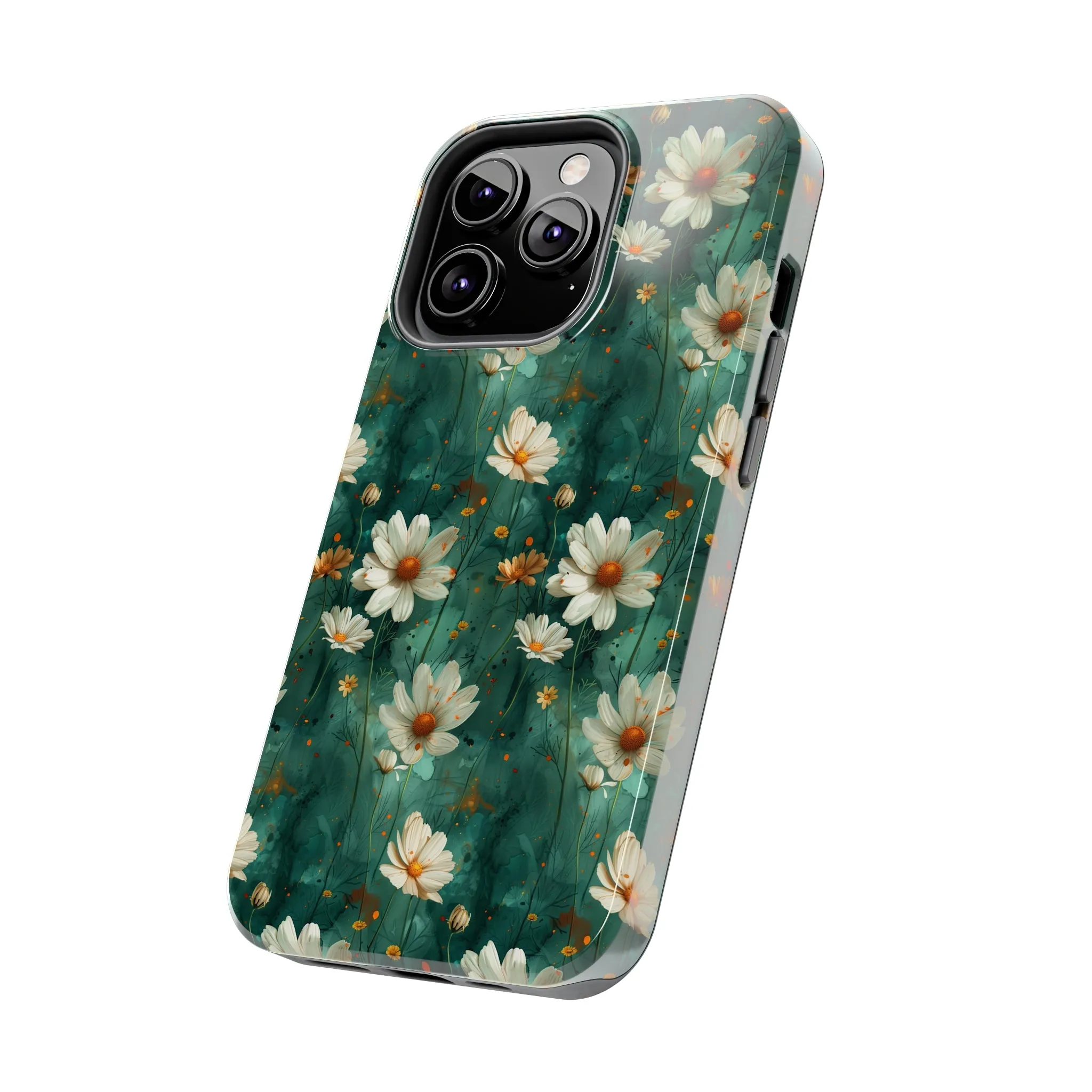 Watercolor Daisy Floral iPhone Case, Elegant White Blossom Design, Protective Phone Cover, Stylish Watercolor Flower Pattern compatible with a large variety of iPhone models, Phone Case, Gift