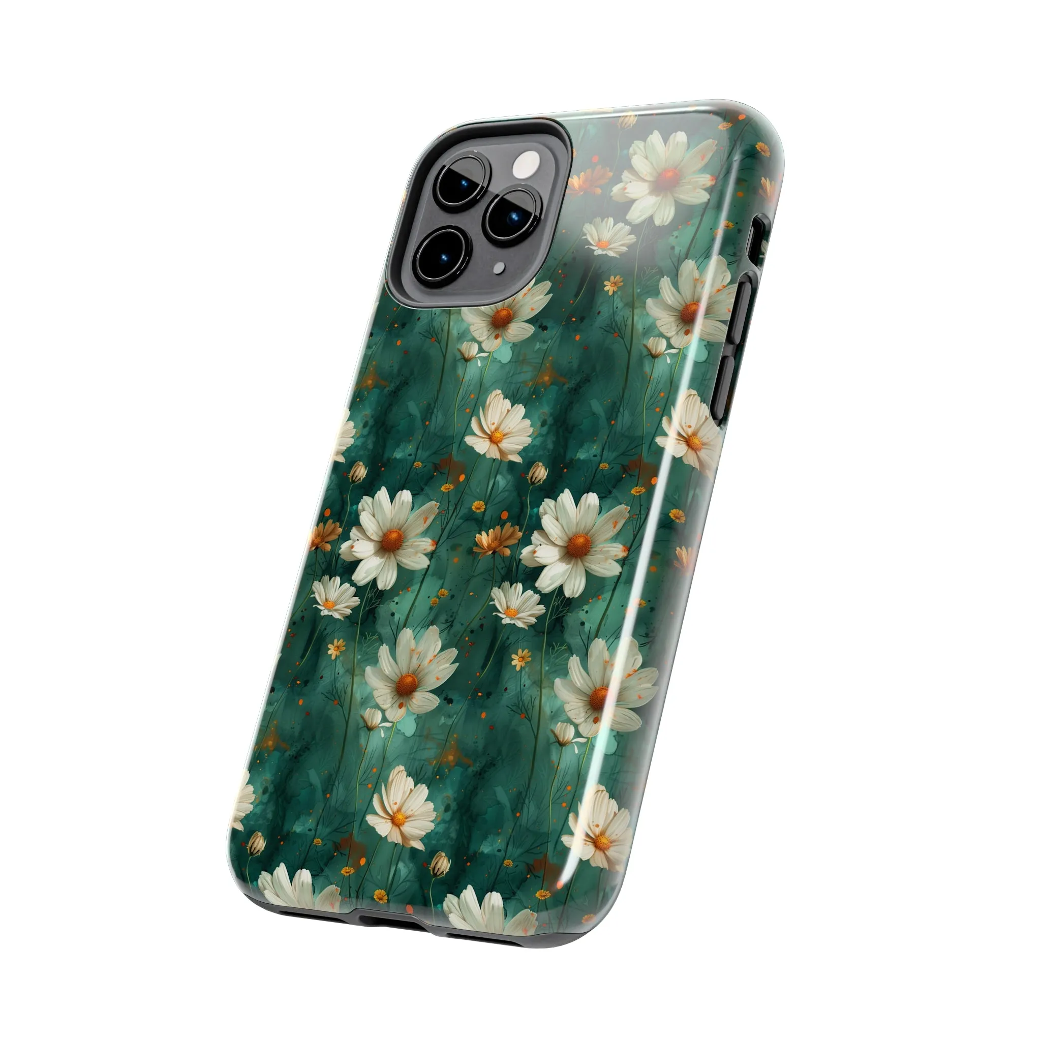 Watercolor Daisy Floral iPhone Case, Elegant White Blossom Design, Protective Phone Cover, Stylish Watercolor Flower Pattern compatible with a large variety of iPhone models, Phone Case, Gift