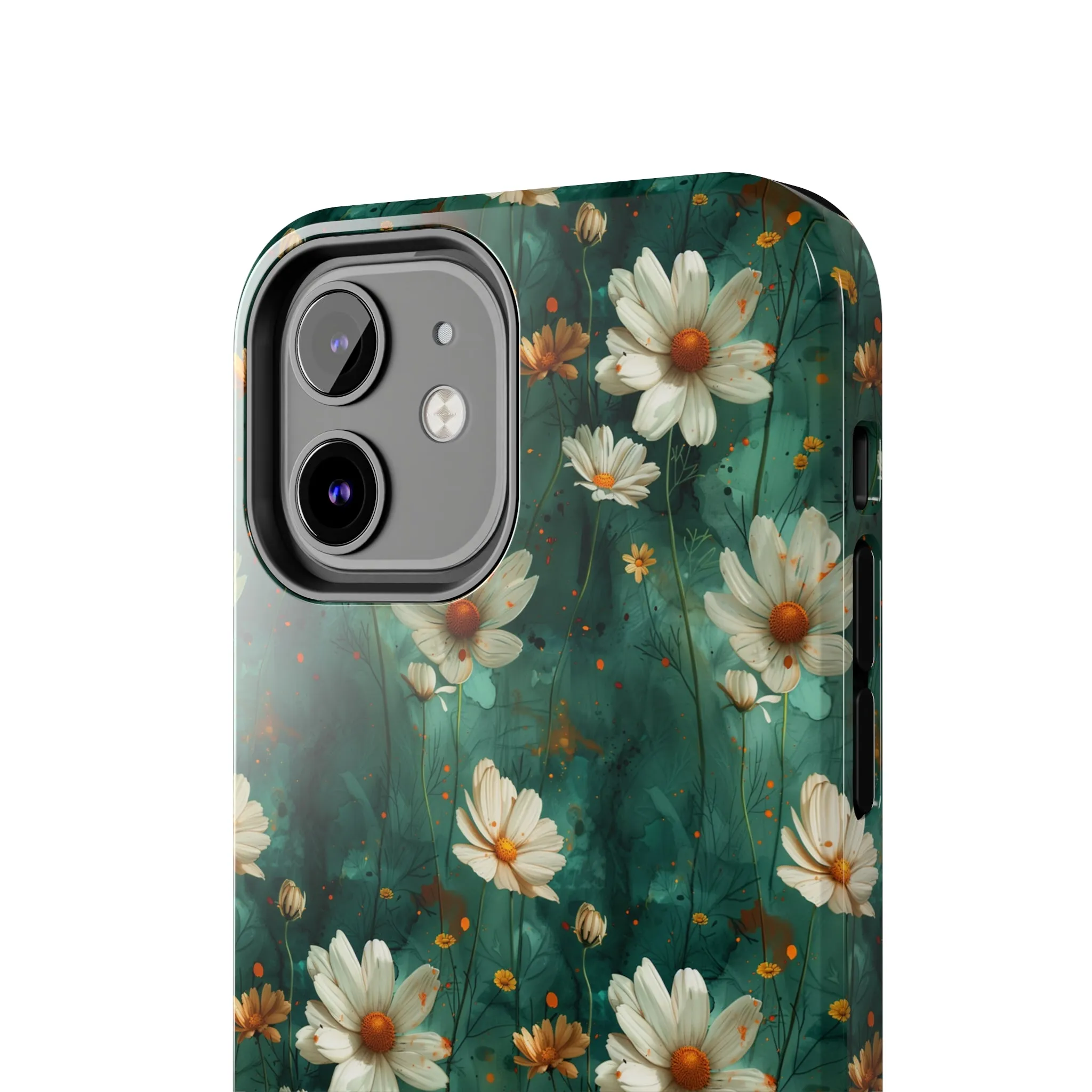 Watercolor Daisy Floral iPhone Case, Elegant White Blossom Design, Protective Phone Cover, Stylish Watercolor Flower Pattern compatible with a large variety of iPhone models, Phone Case, Gift