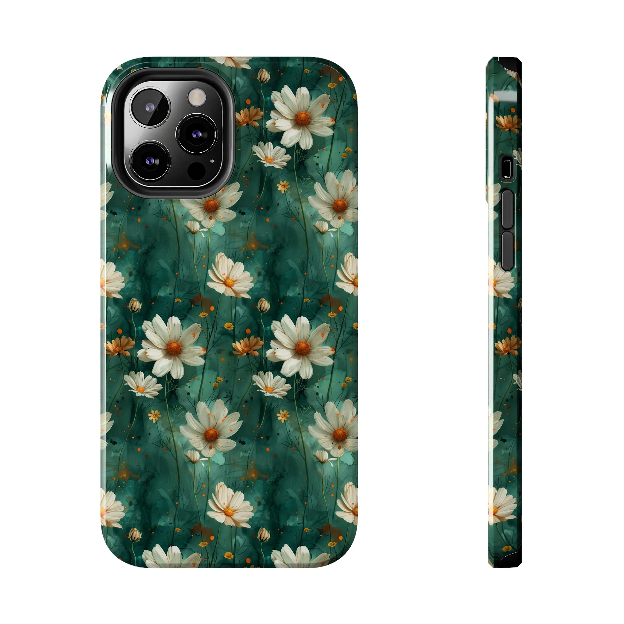 Watercolor Daisy Floral iPhone Case, Elegant White Blossom Design, Protective Phone Cover, Stylish Watercolor Flower Pattern compatible with a large variety of iPhone models, Phone Case, Gift