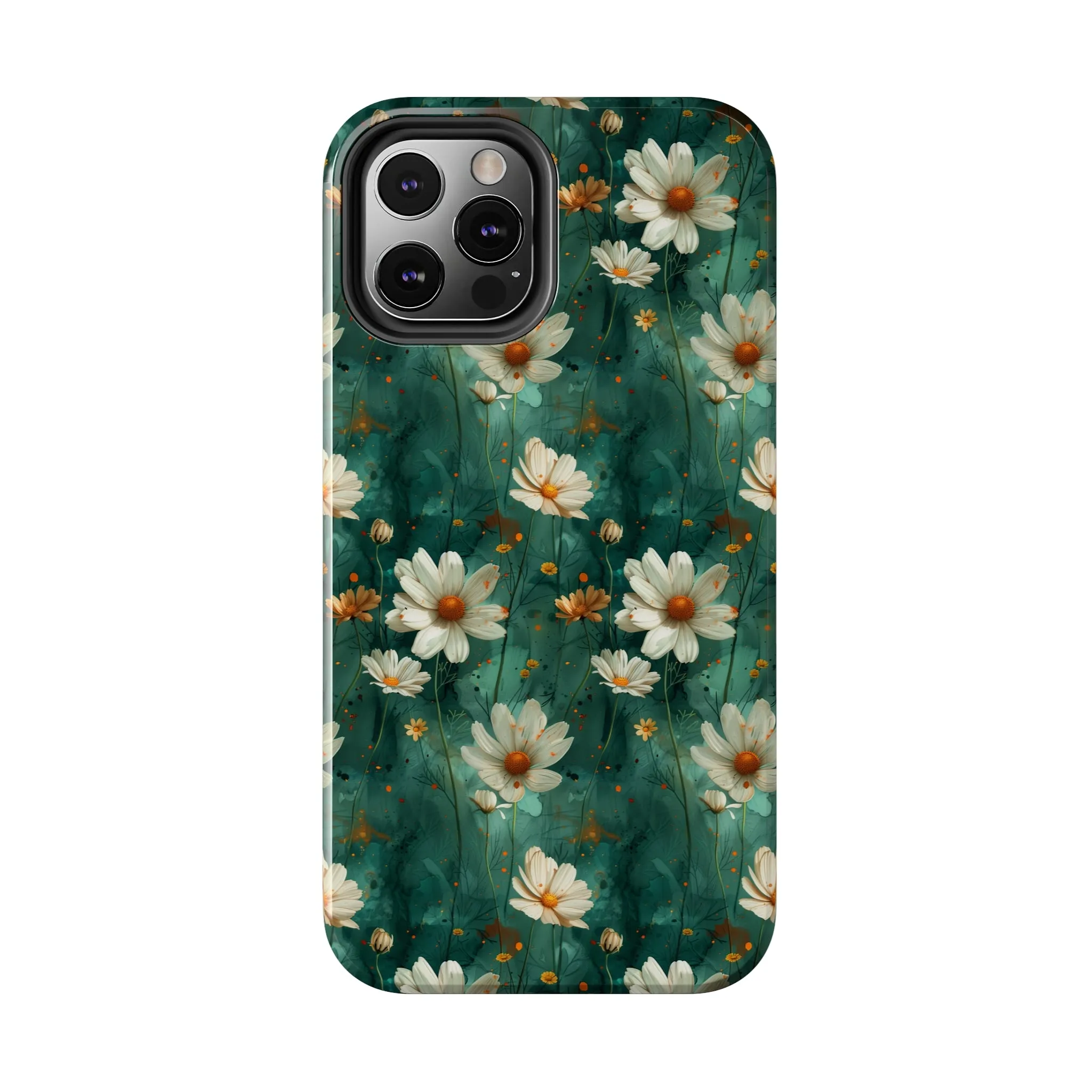 Watercolor Daisy Floral iPhone Case, Elegant White Blossom Design, Protective Phone Cover, Stylish Watercolor Flower Pattern compatible with a large variety of iPhone models, Phone Case, Gift