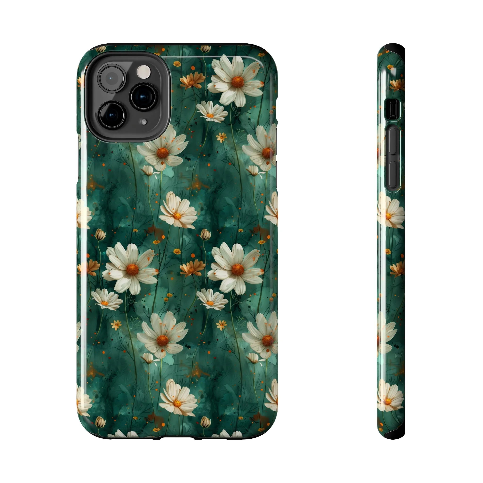 Watercolor Daisy Floral iPhone Case, Elegant White Blossom Design, Protective Phone Cover, Stylish Watercolor Flower Pattern compatible with a large variety of iPhone models, Phone Case, Gift