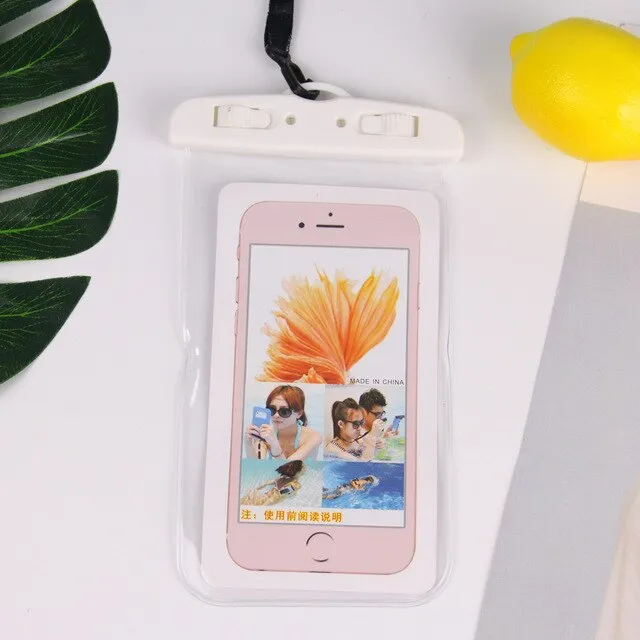 Waterproof Bag Case Universal 6.5 inch Mobile Phone Bag Swim Case Take Photo Under water For iPhone 7 Full Protection Cover Case