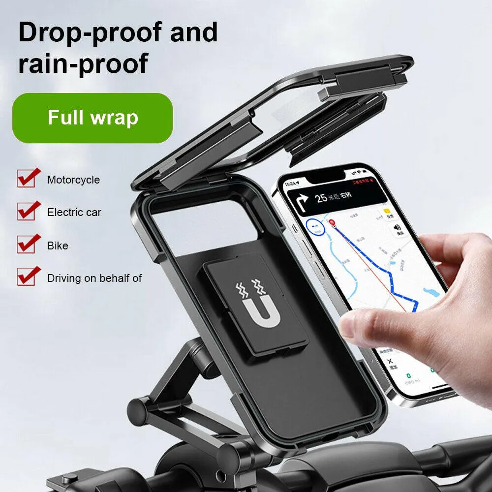 Waterproof Bike Mobile Phone Holder Support Universal Bicycle Holder GPS 360° Swivel Adjustable Motorcycle Cell Phone Holder