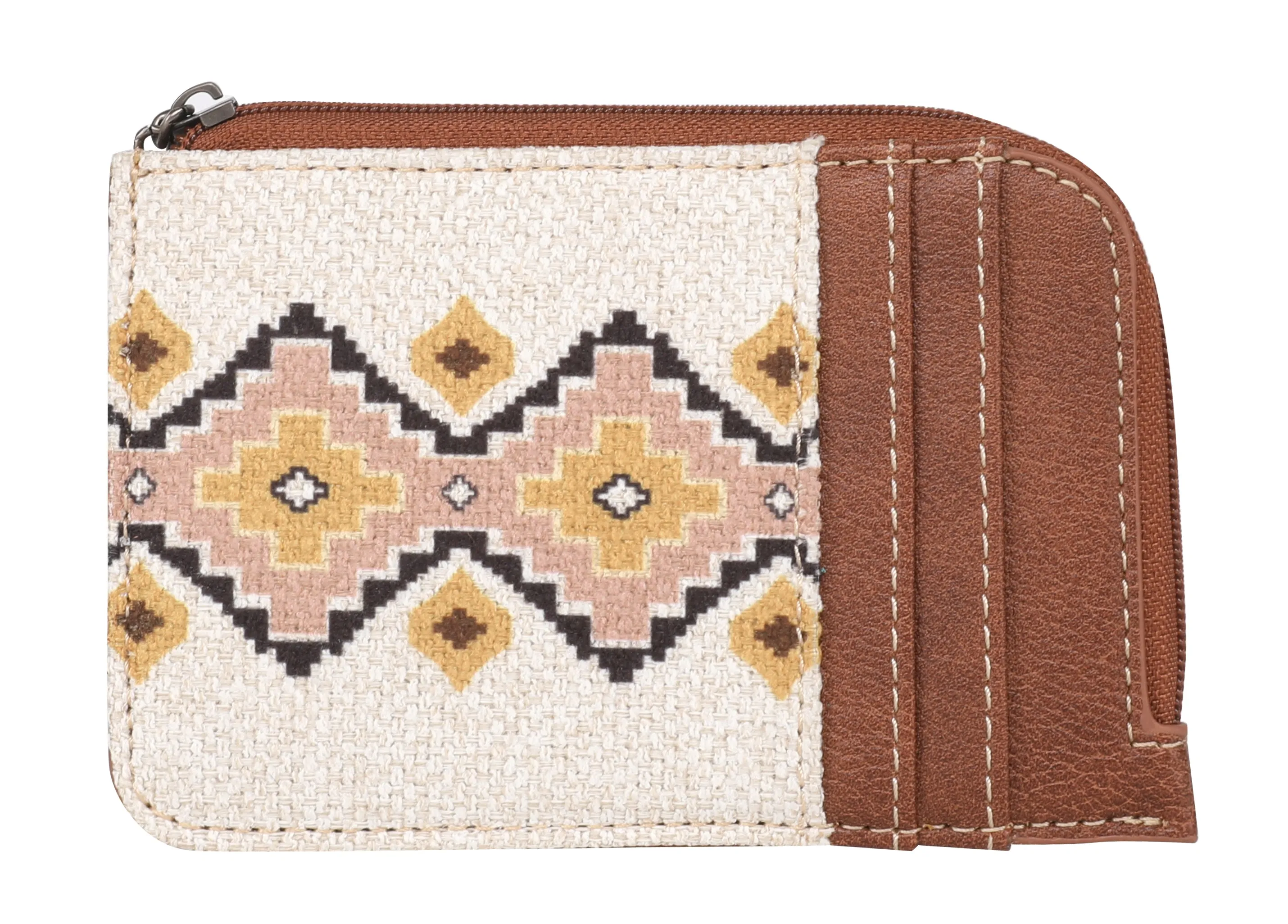 WG2202-W005 Wrangler Southwestern Art Print Mini Zip Card Case