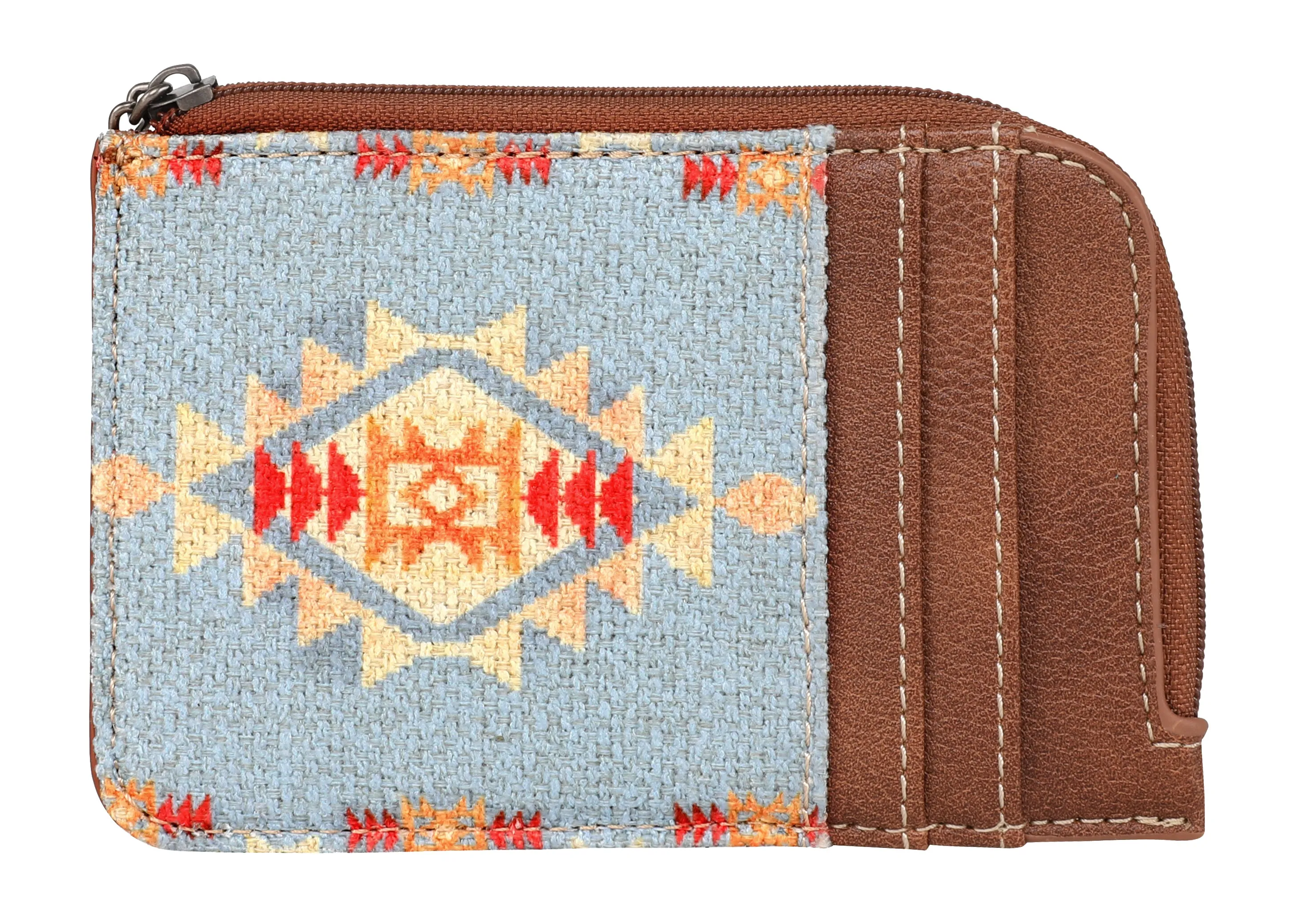 WG2202-W005 Wrangler Southwestern Art Print Mini Zip Card Case