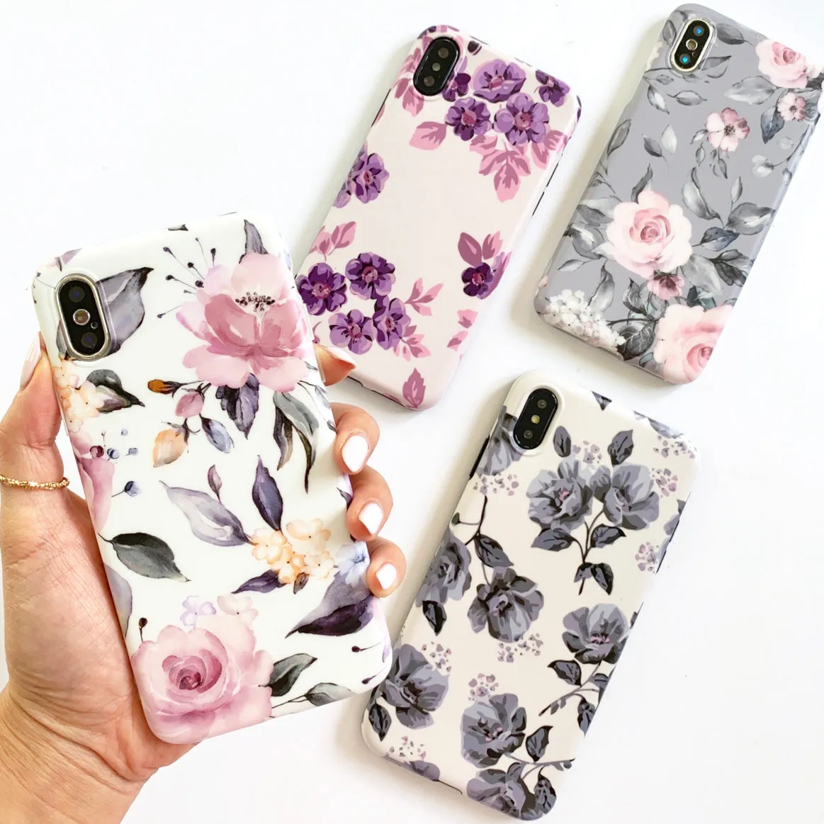 White Pastel Blooms Phone Case