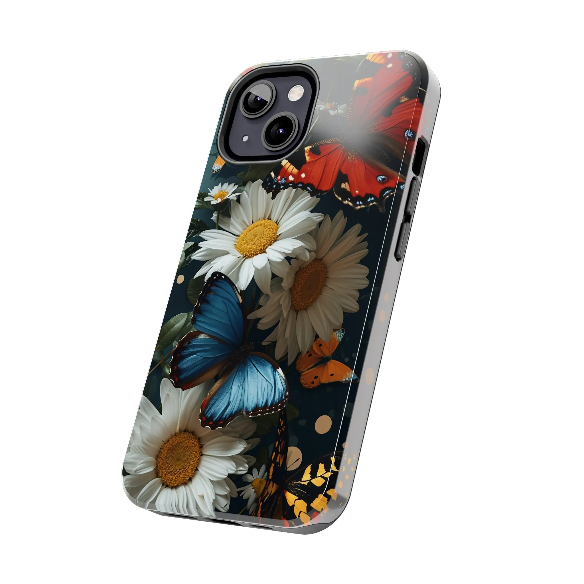 Wildflowers & Butterflies Vibrant Tones Digital print Design Tough Phone Case compatible with a large variety of iPhone models, Phone Case