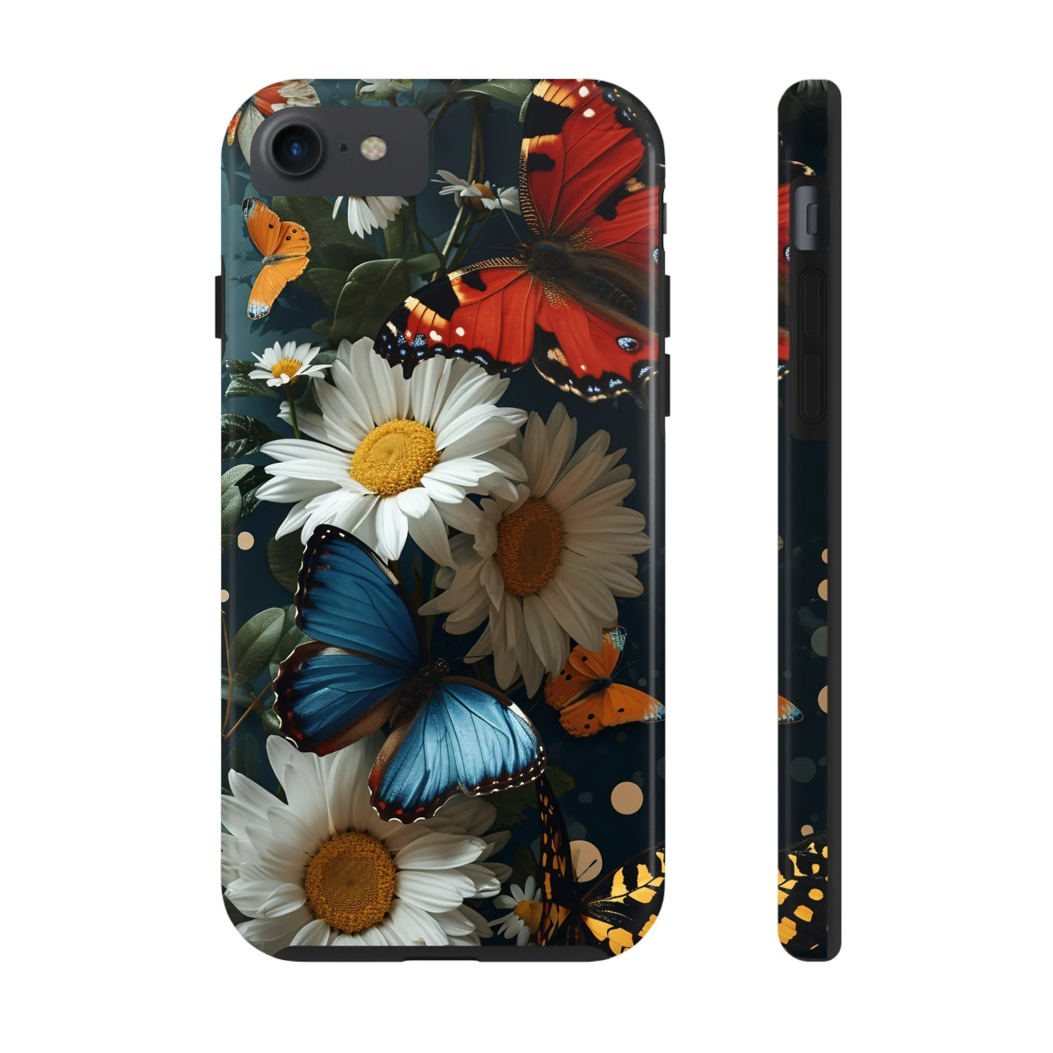 Wildflowers & Butterflies Vibrant Tones Digital print Design Tough Phone Case compatible with a large variety of iPhone models, Phone Case