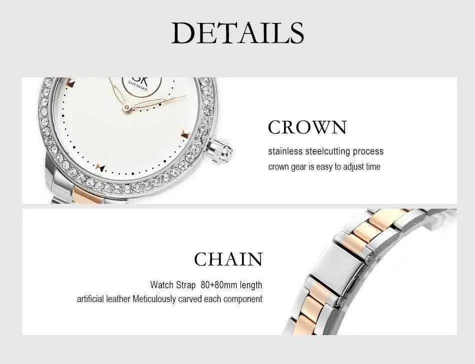 Women's Simple Watches Luxury Diamond Quartz K0111