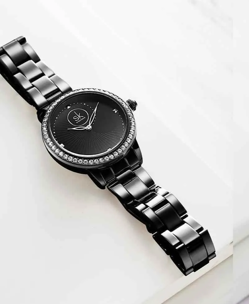 Women's Simple Watches Luxury Diamond Quartz K0111