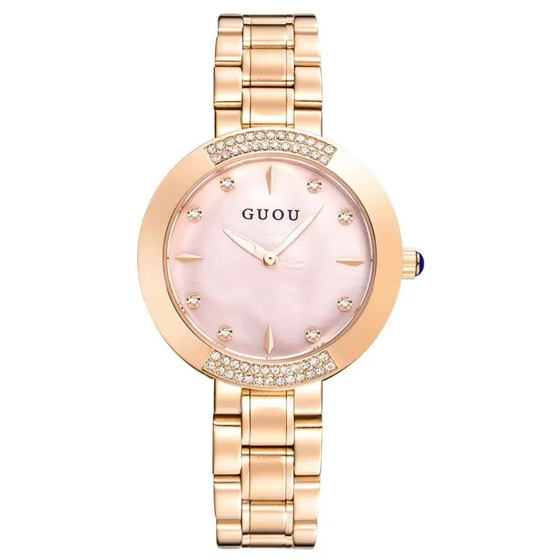 Women's Watch Rose Gold Stainless Steel Strap elegant watch