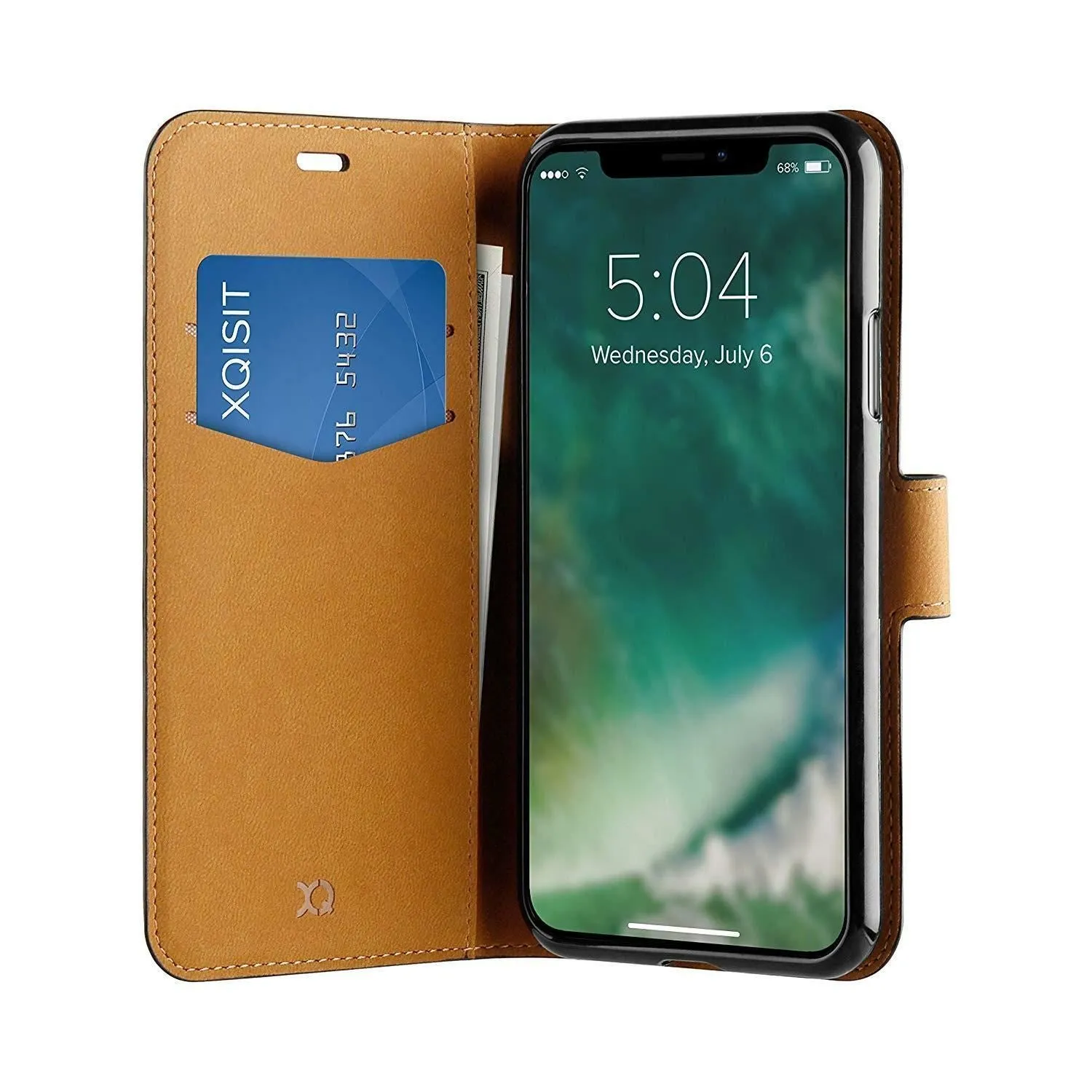 Xqisit iPhone XS Max Black Slim Wallet Case Pouch Stand 32992